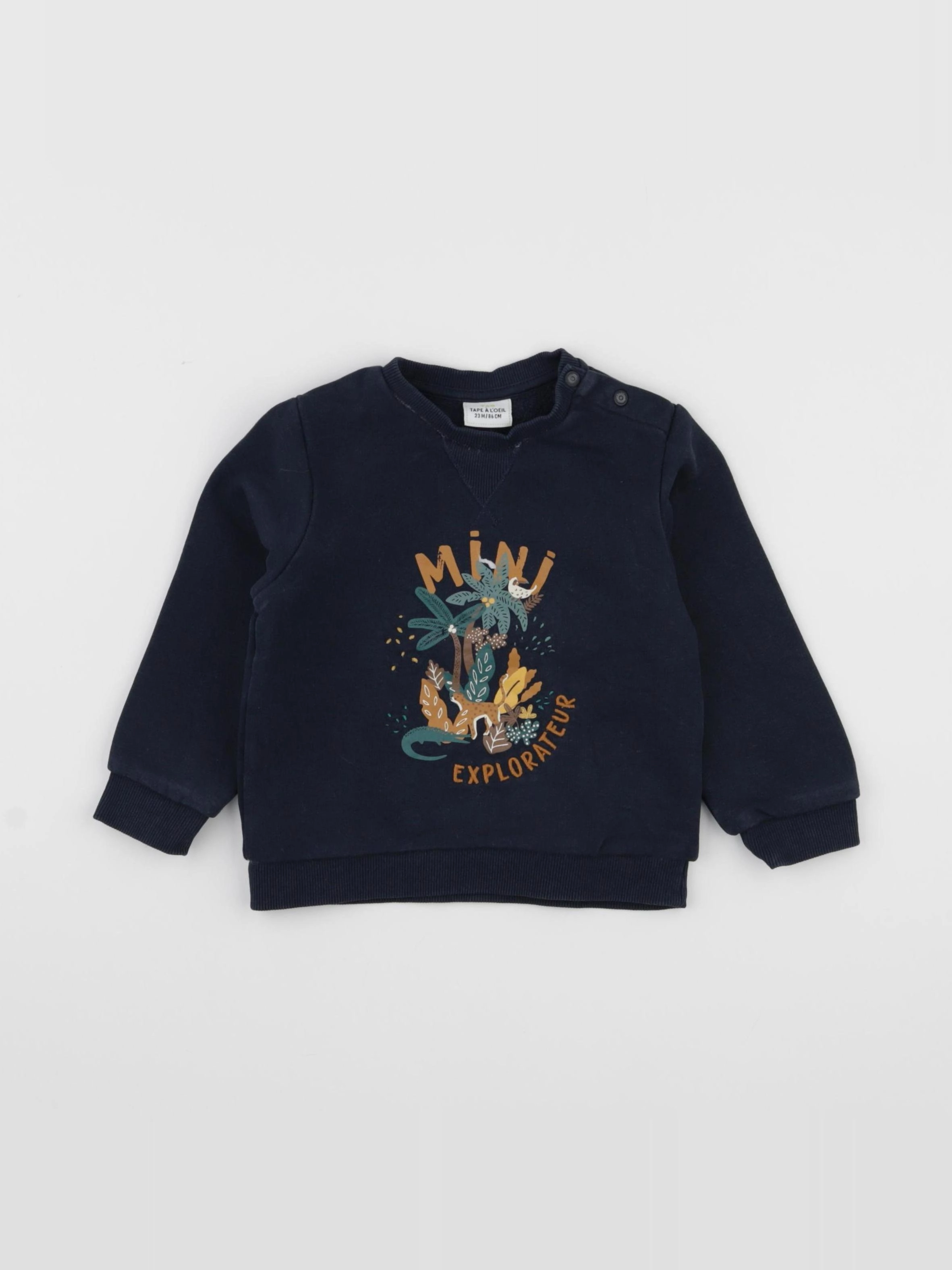 Tape à l'oeil - sweat bleu - 24 mois