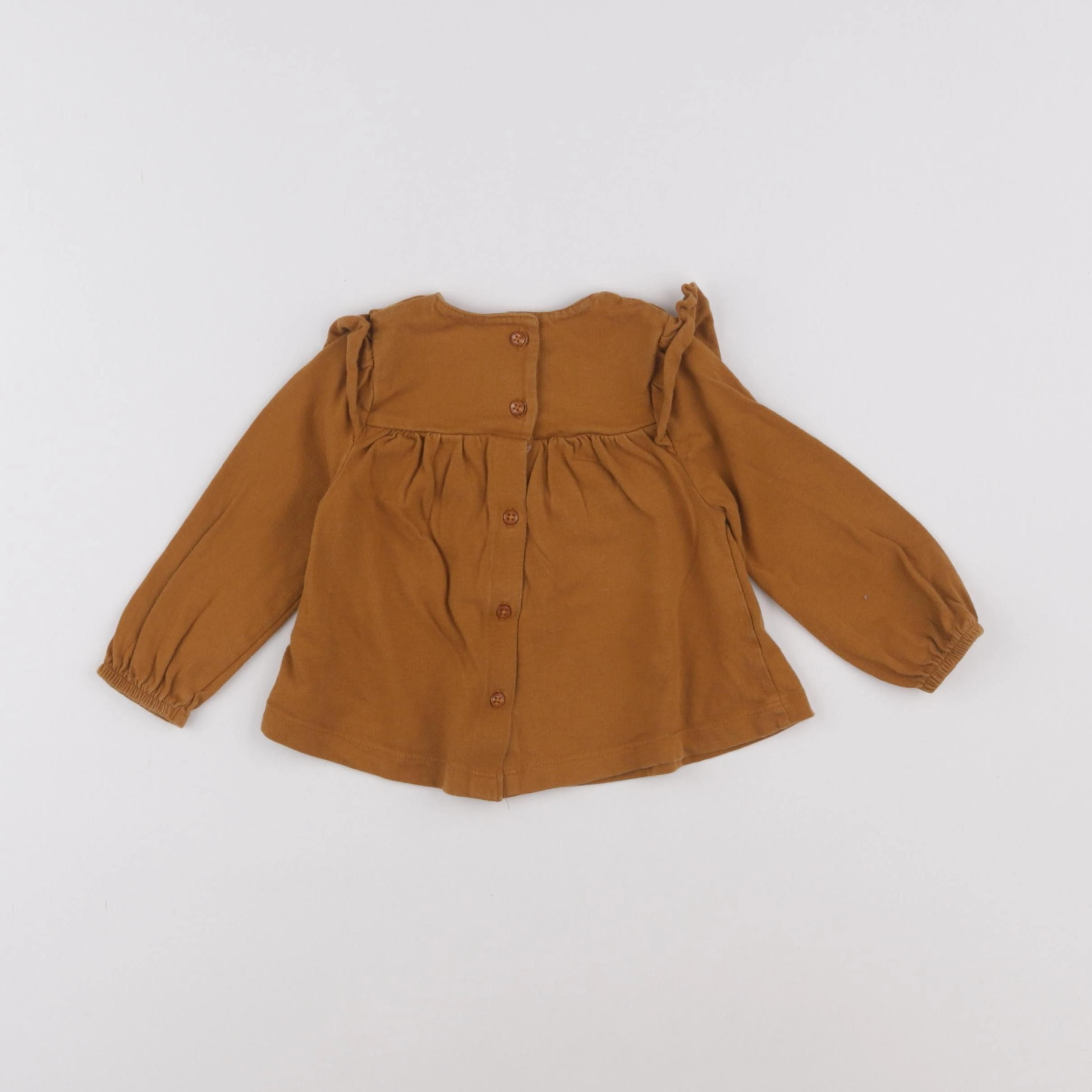 Vertbaudet - tee-shirt marron - 9 mois
