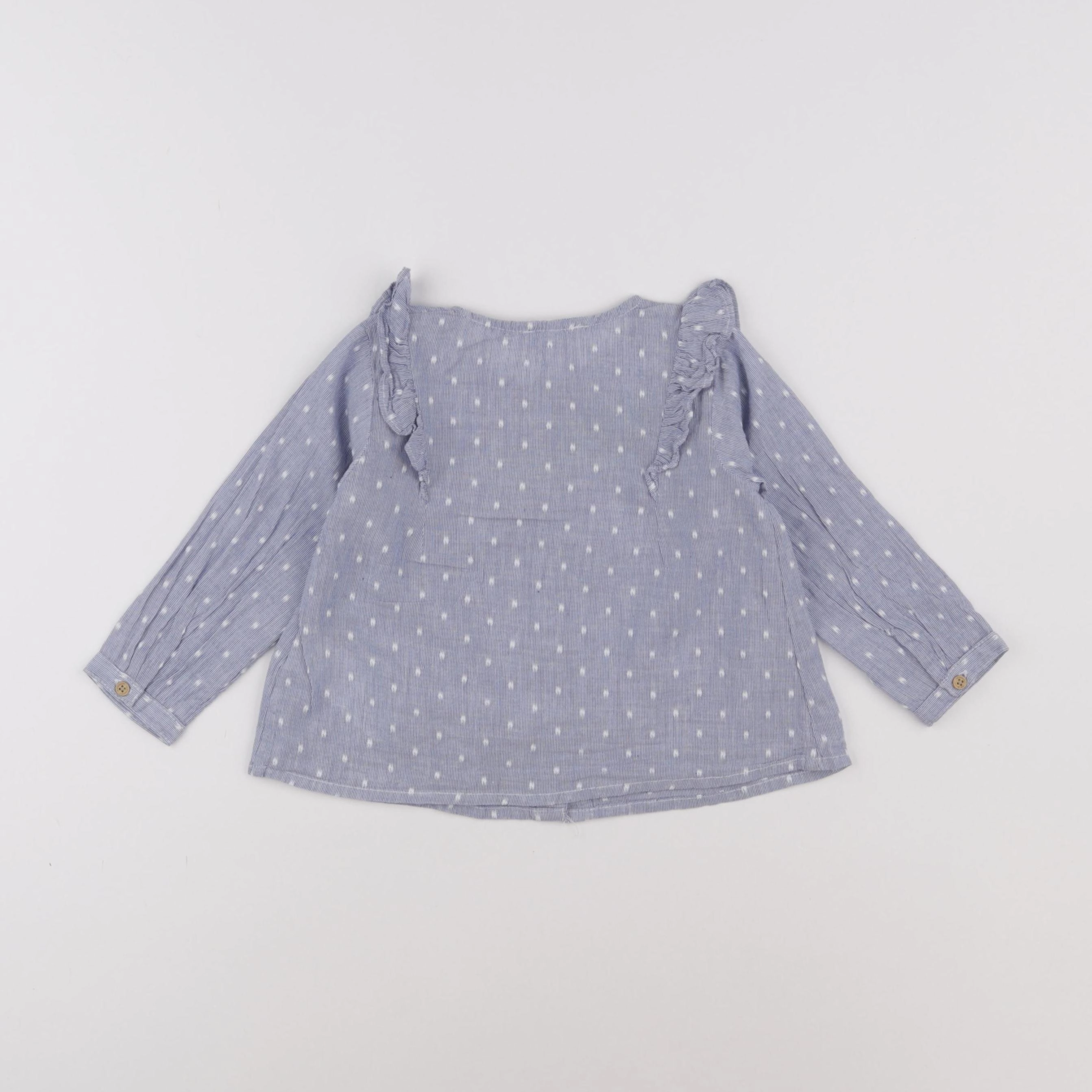 Vertbaudet - blouse bleu - 18 mois
