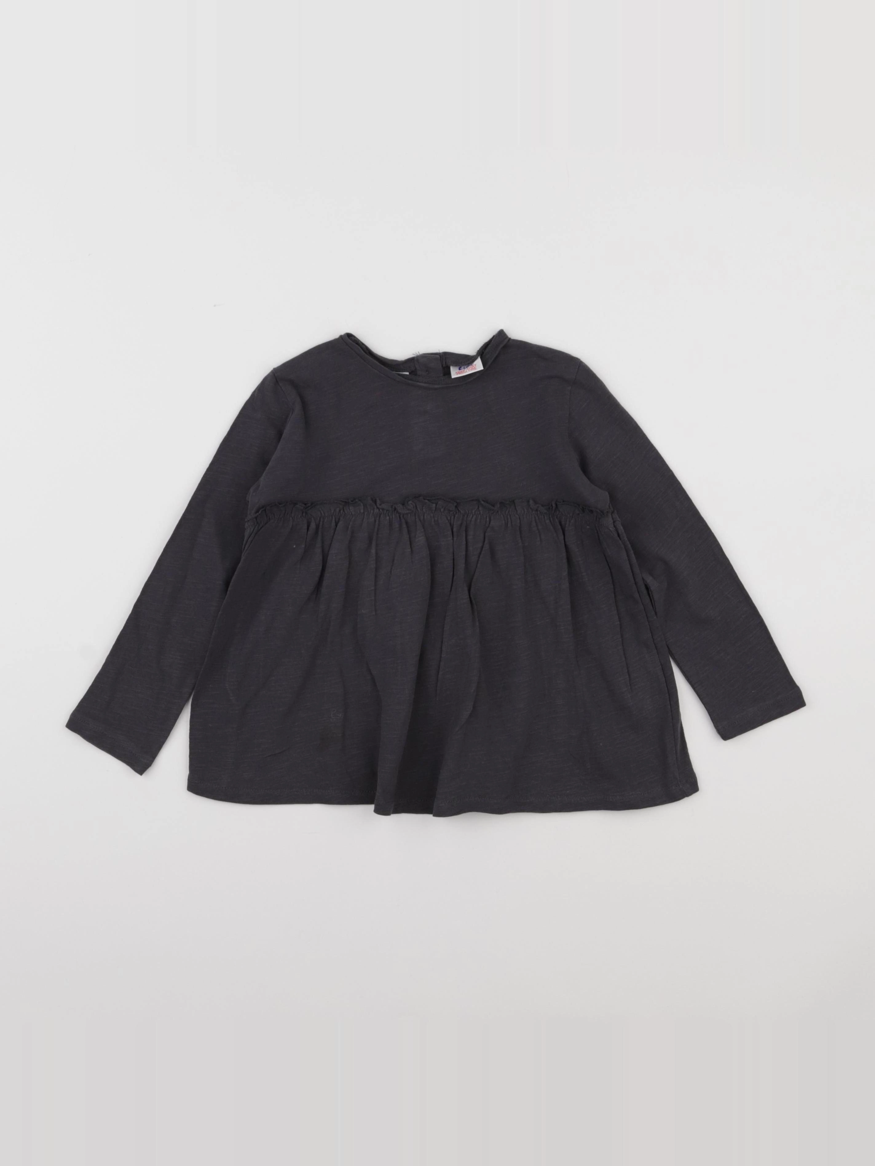 Zara - tee-shirt gris - 2/3 ans