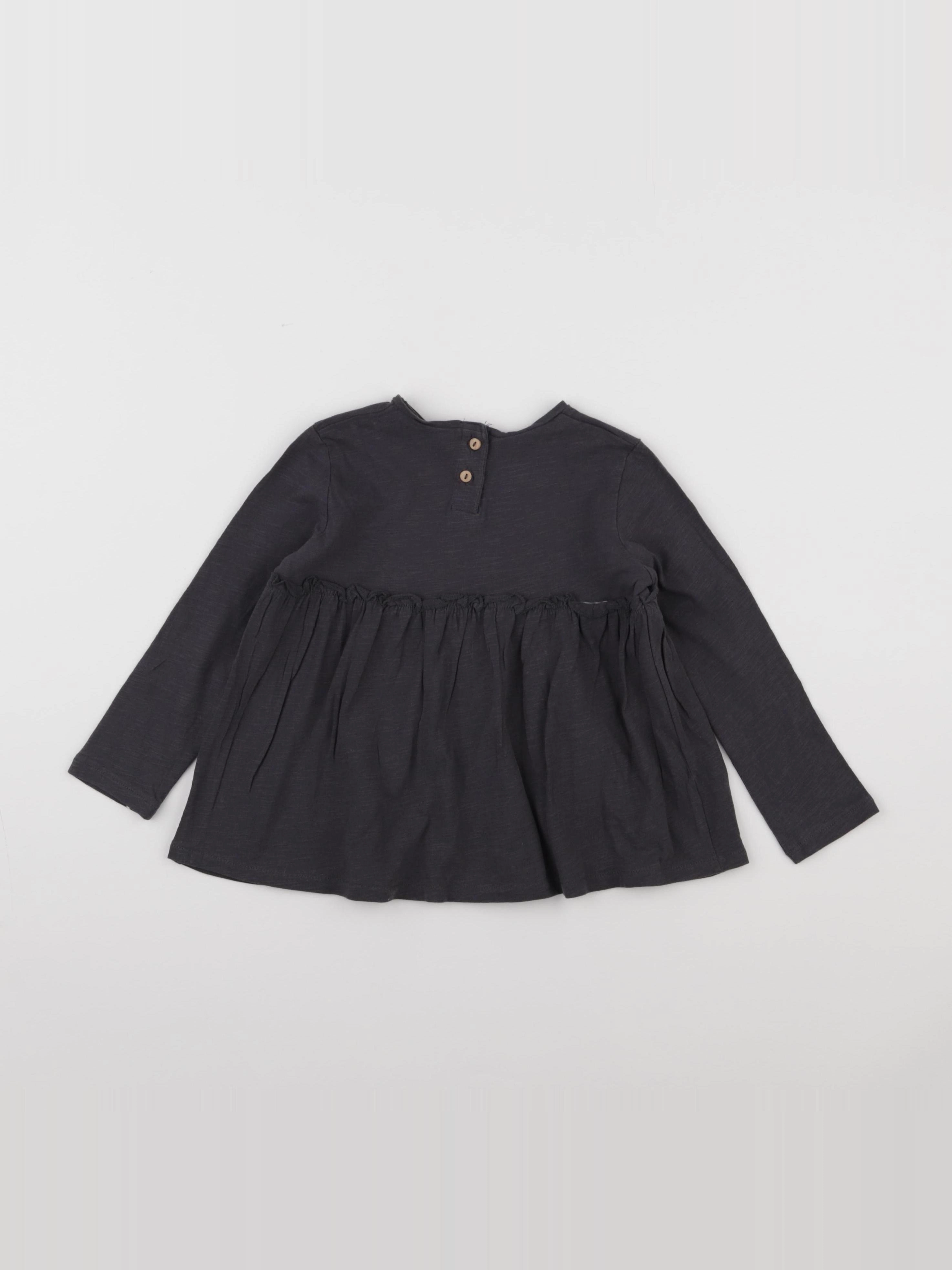 Zara - tee-shirt gris - 2/3 ans