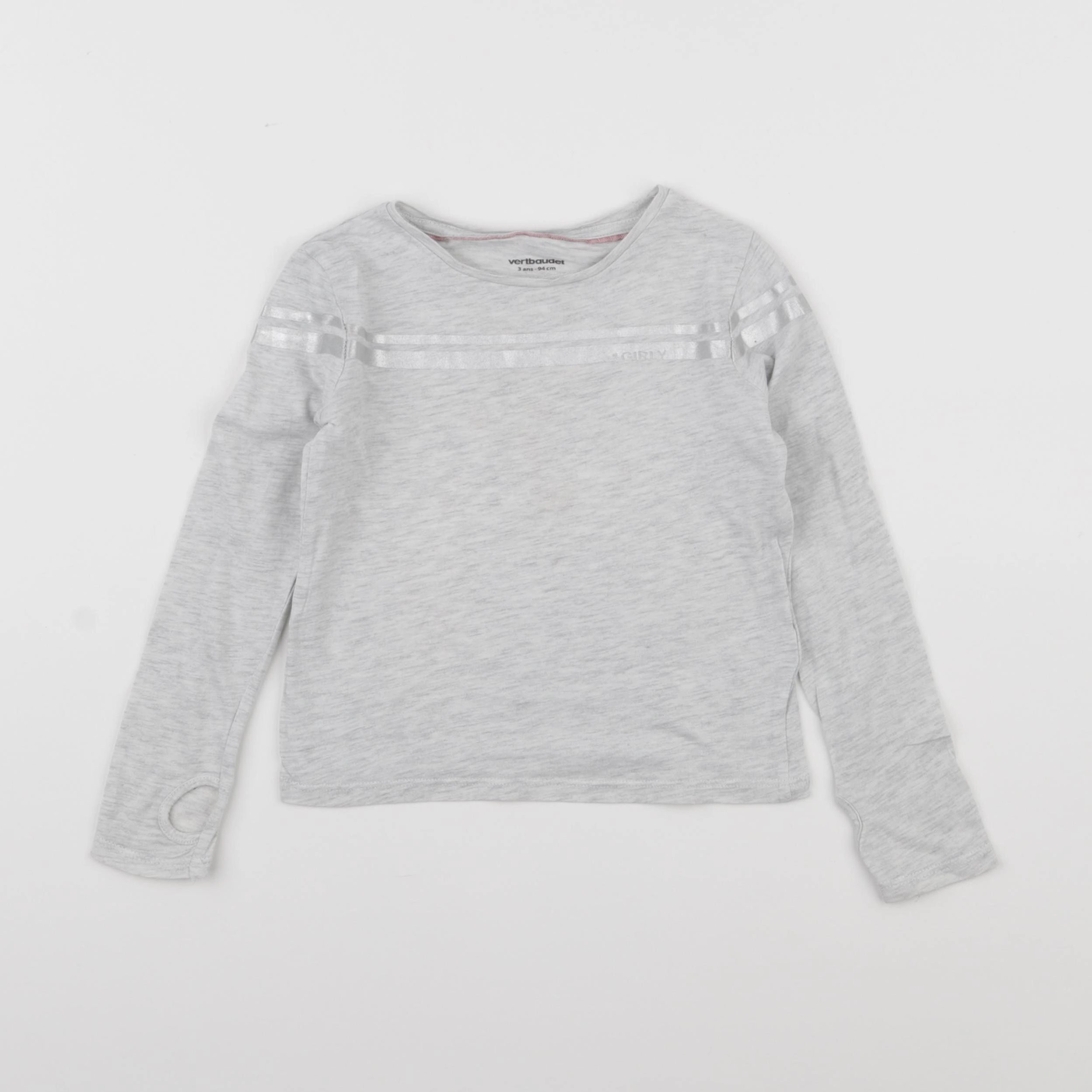 Vertbaudet - tee-shirt gris - 3 ans