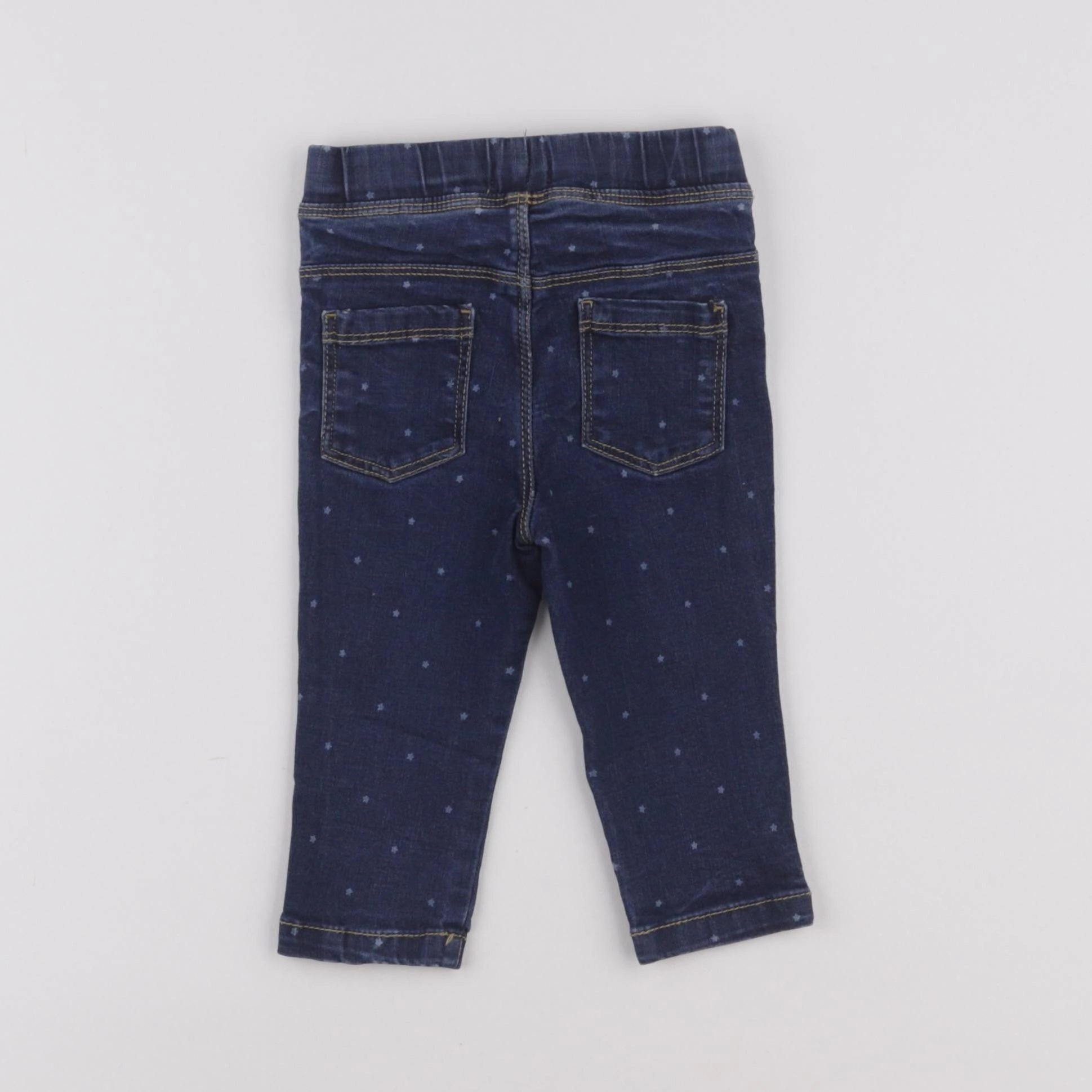 Vertbaudet - jegging bleu - 12 mois