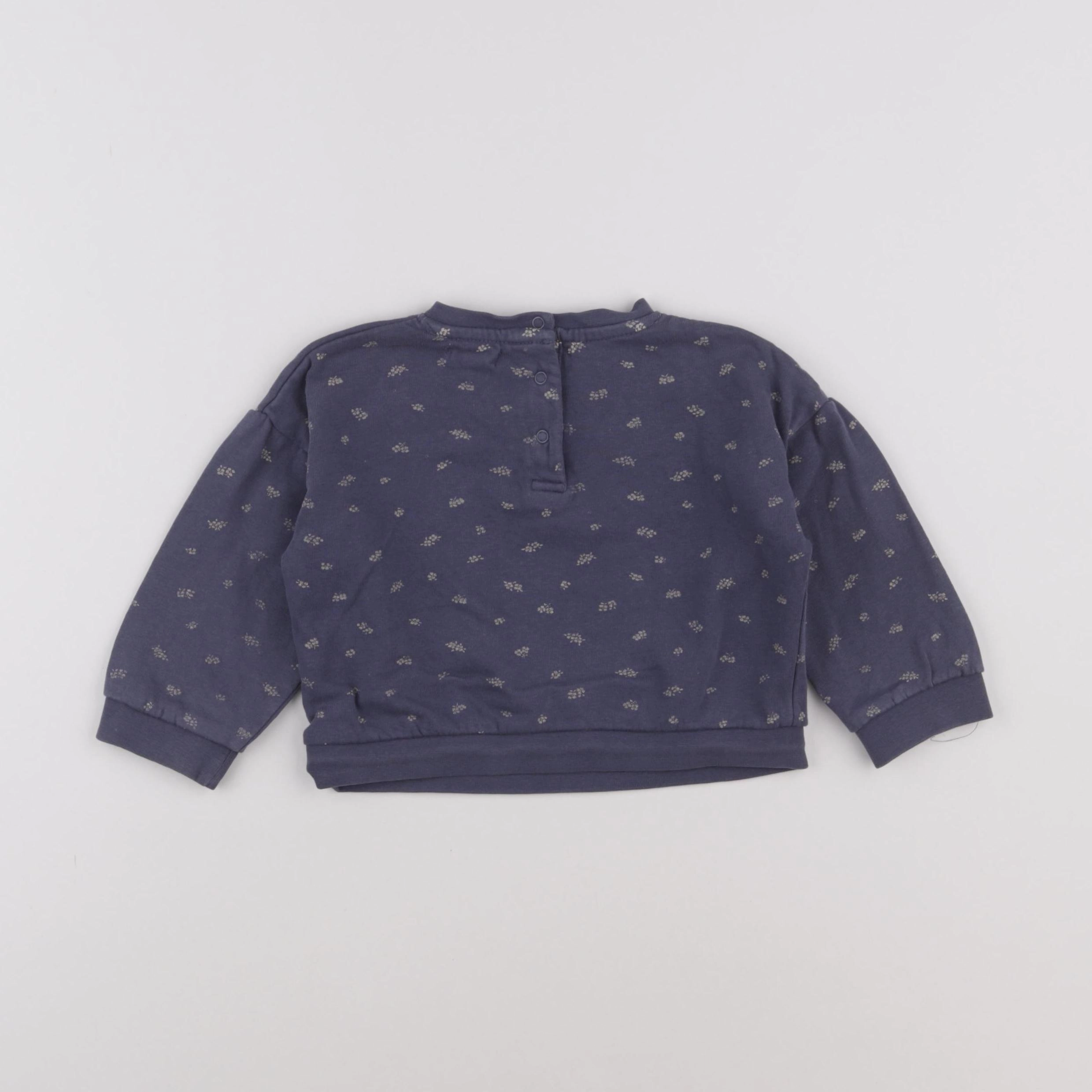 Vertbaudet - sweat bleu - 18 mois