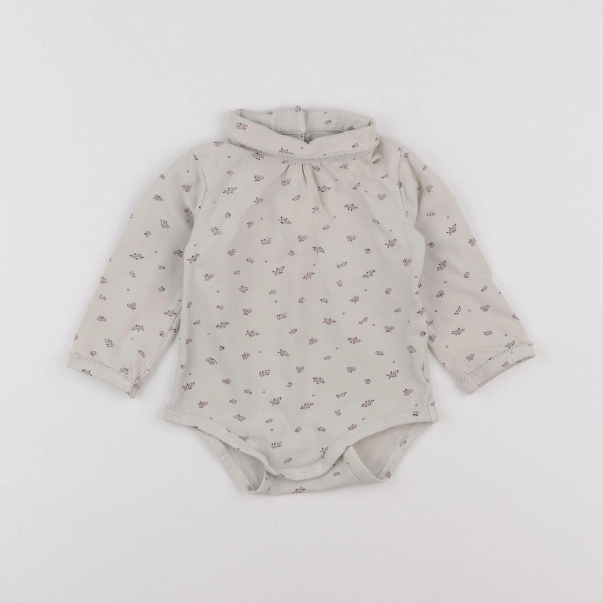 Vertbaudet - body à col beige - 9/12 mois