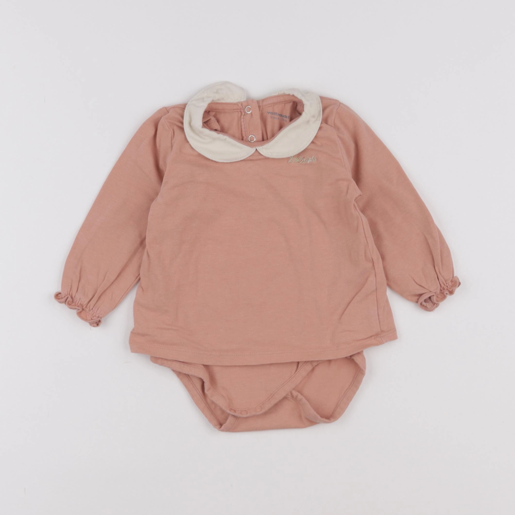 Vertbaudet - body tee-shirt rose - 12 mois