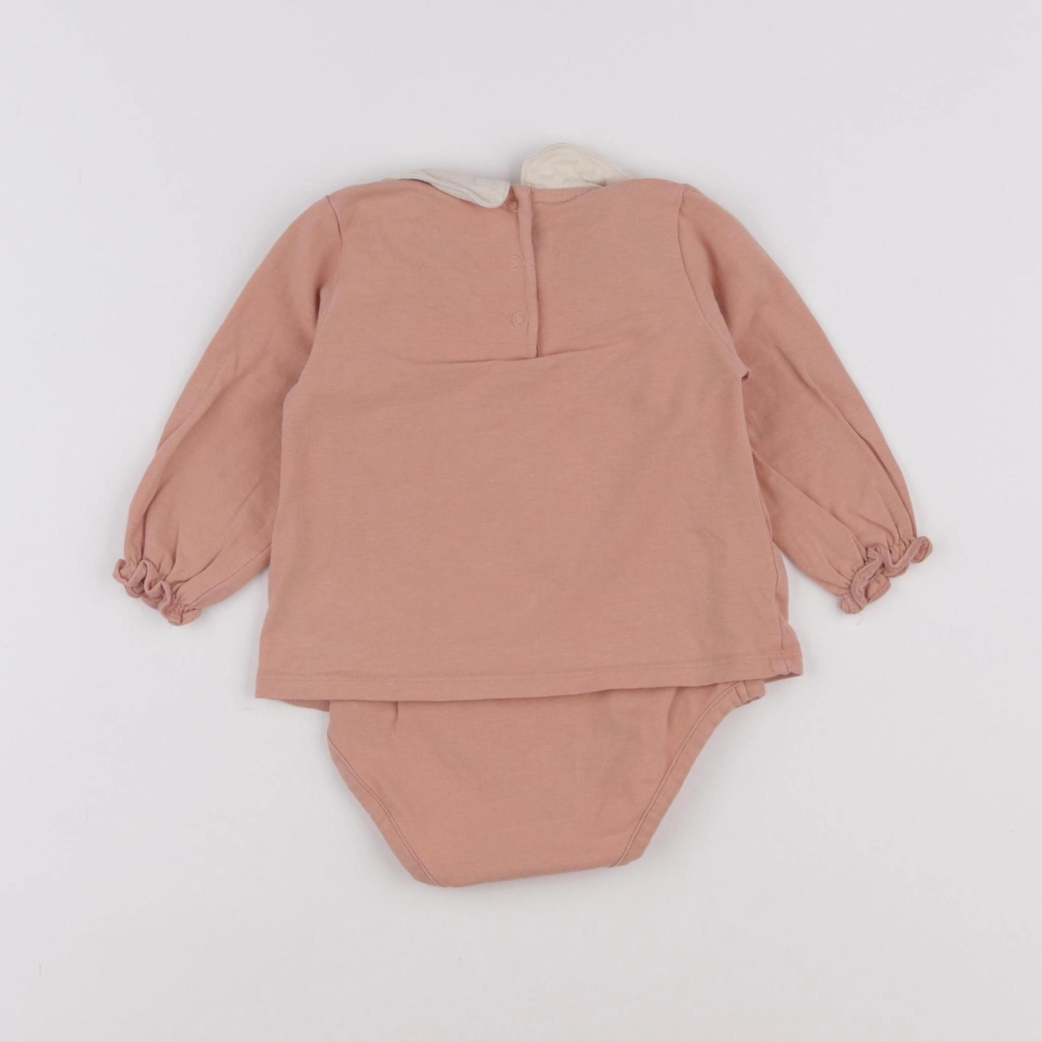 Vertbaudet - body tee-shirt rose - 12 mois