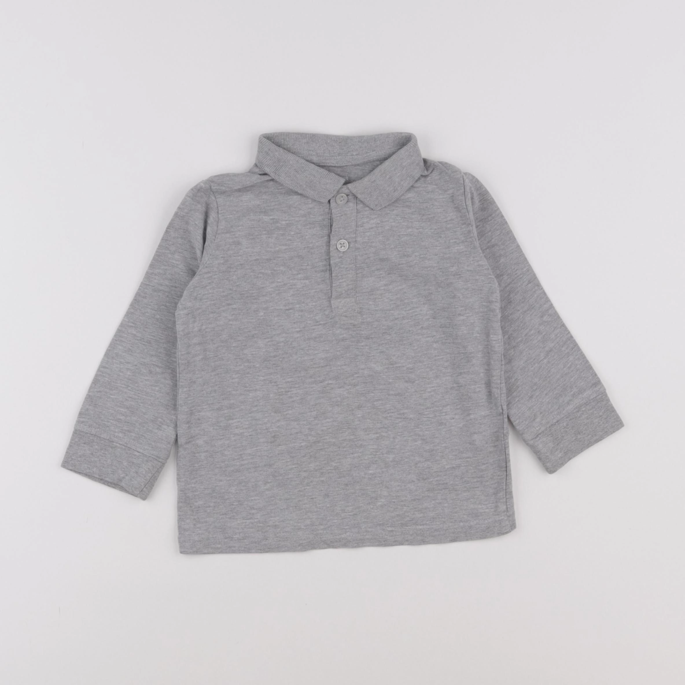Vertbaudet - polo gris - 3 ans