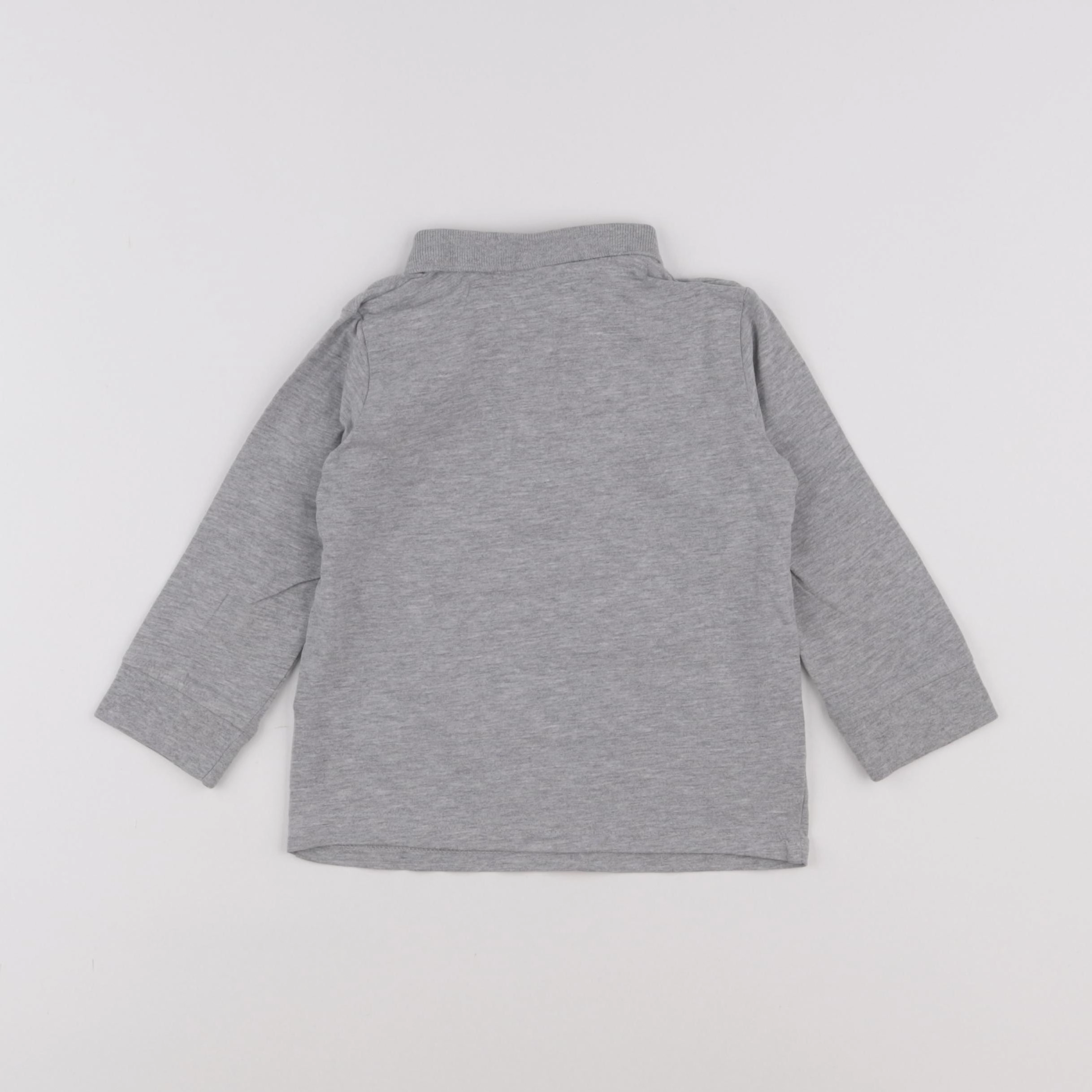 Vertbaudet - polo gris - 3 ans