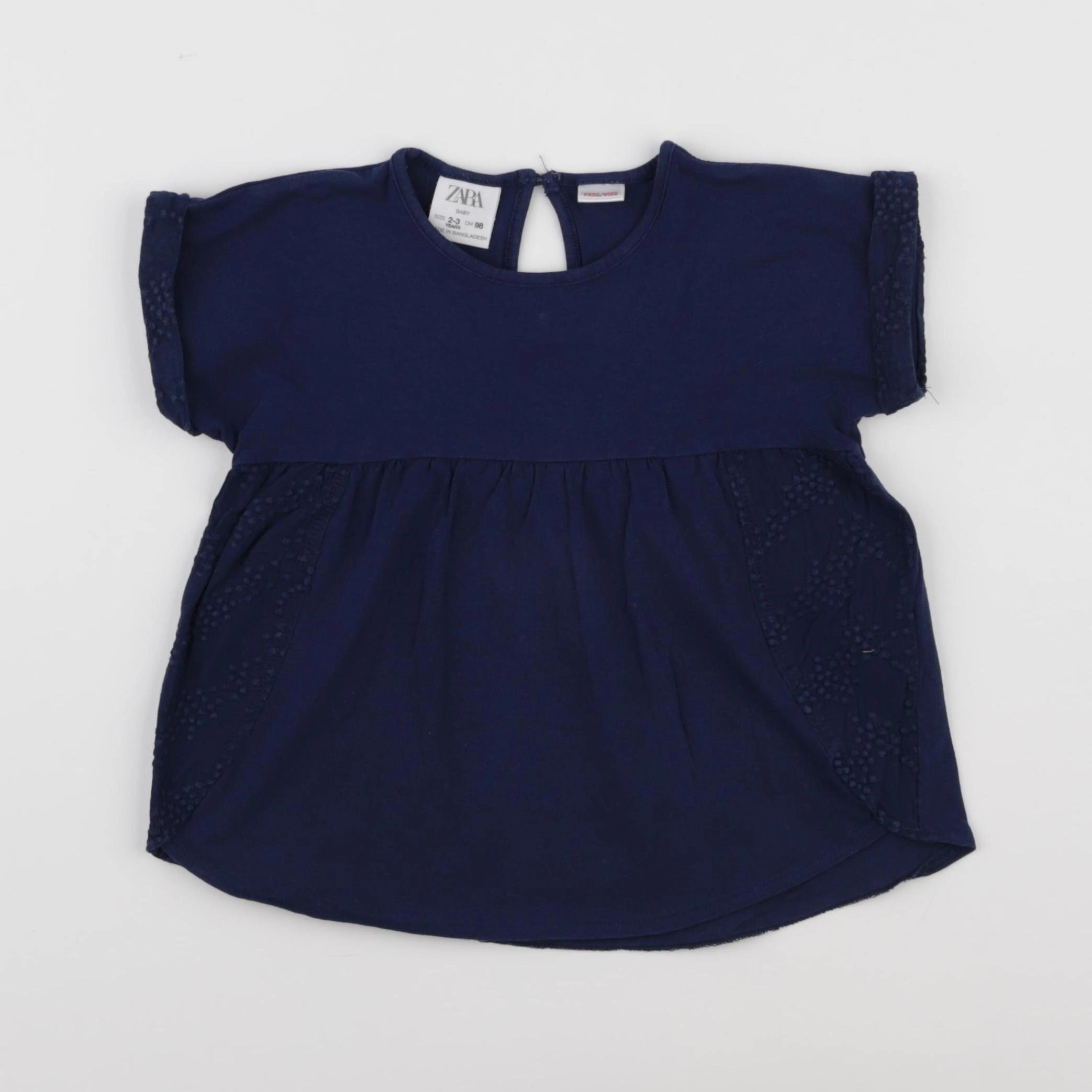 Zara - tee-shirt bleu - 2/3 ans