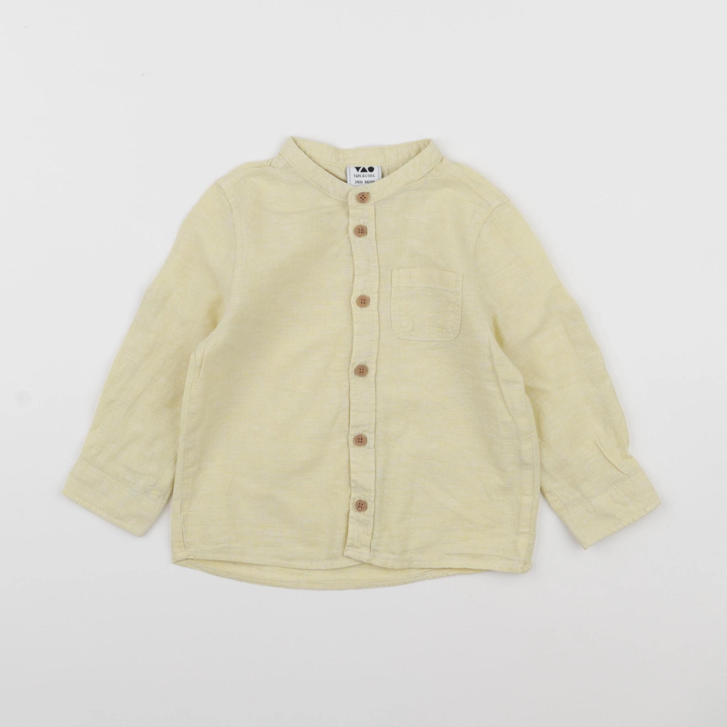 Tape à l'oeil - chemise jaune - 24 mois