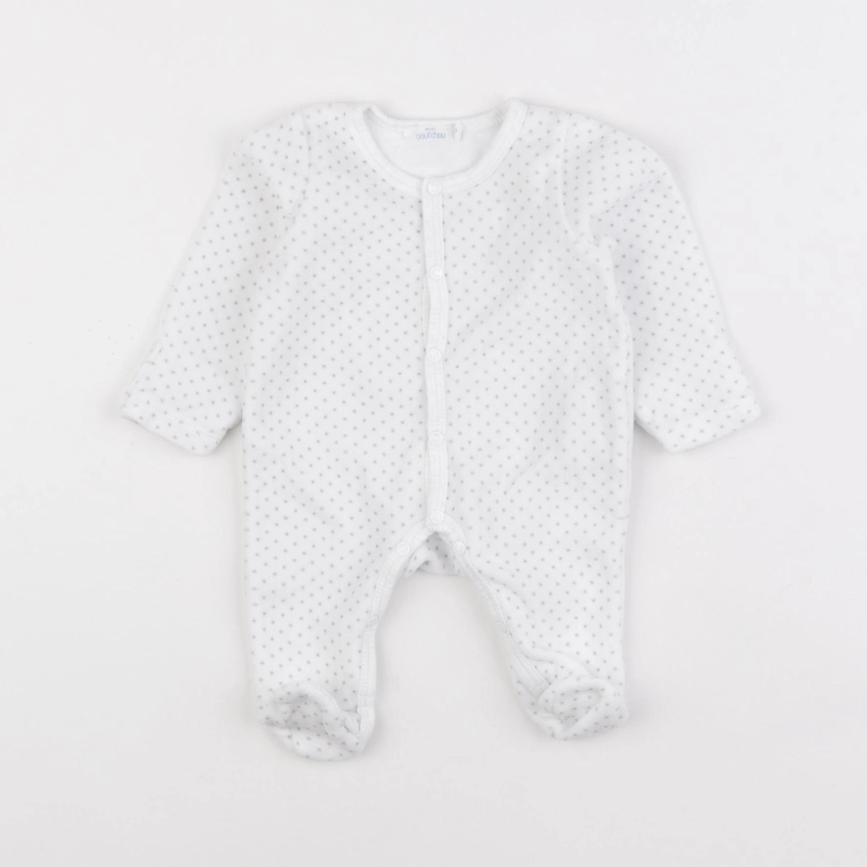 Boutchou - pyjama velours blanc - 0 mois