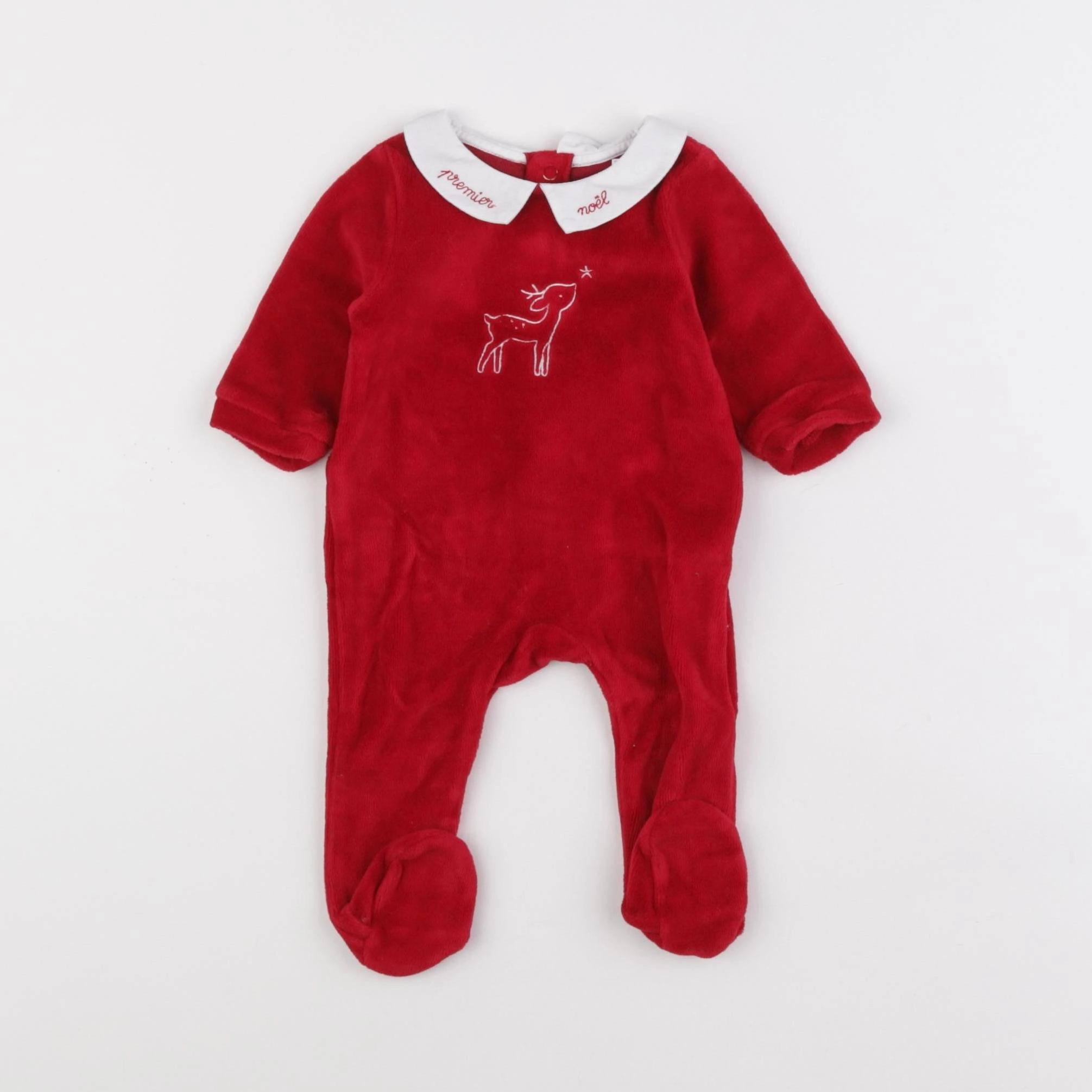 Jacadi - pyjama velours rouge - 1 mois