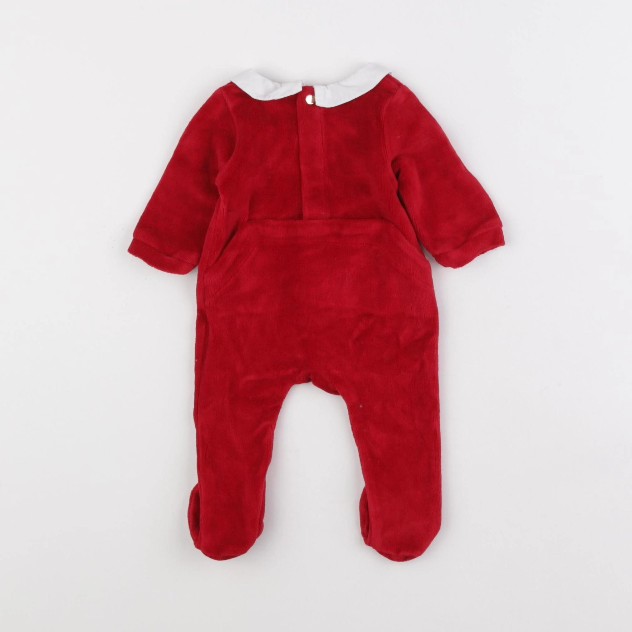 Jacadi - pyjama velours rouge - 1 mois