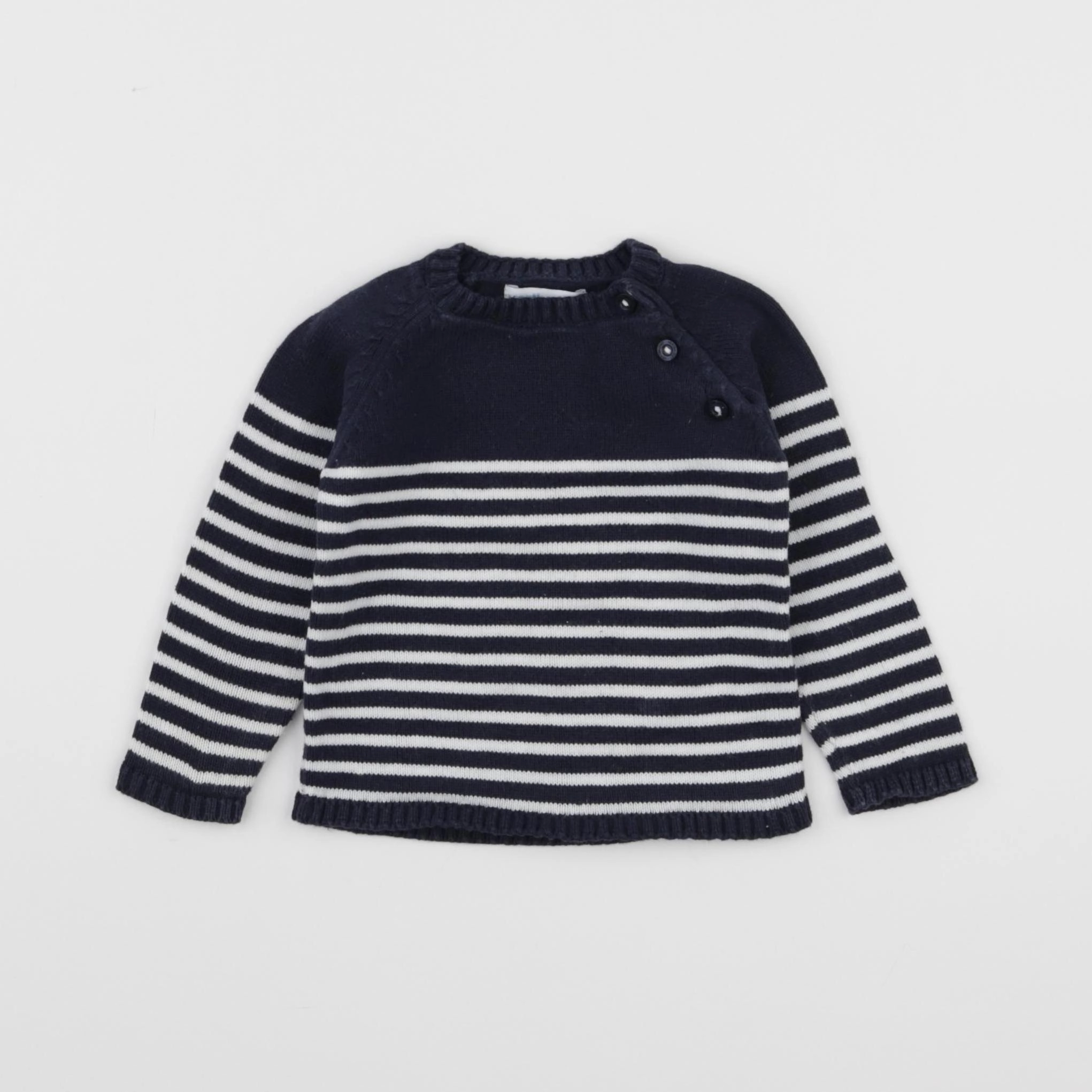 Vertbaudet - pull bleu - 6 mois