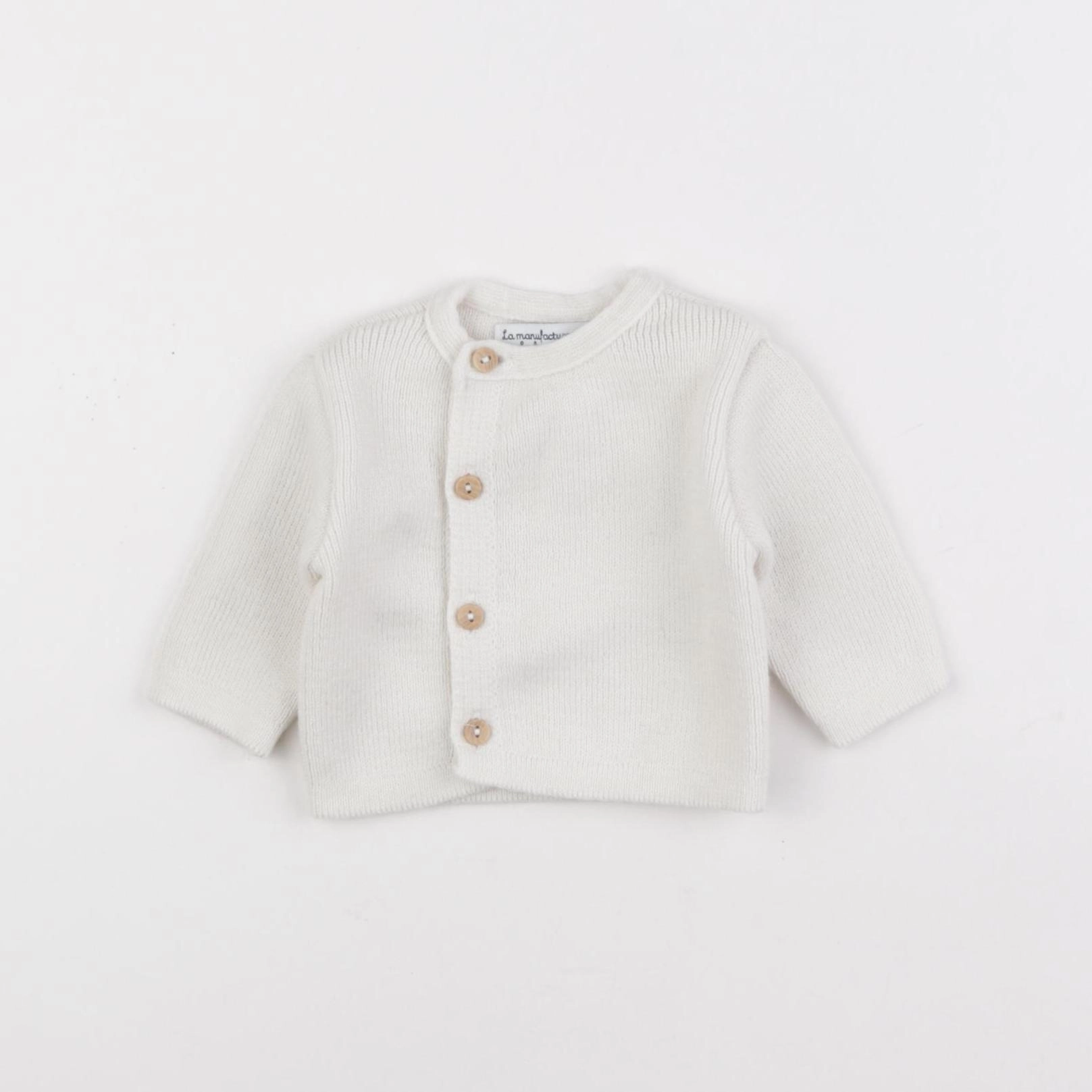 La manufacture de layette - gilet beige - 0/1 mois