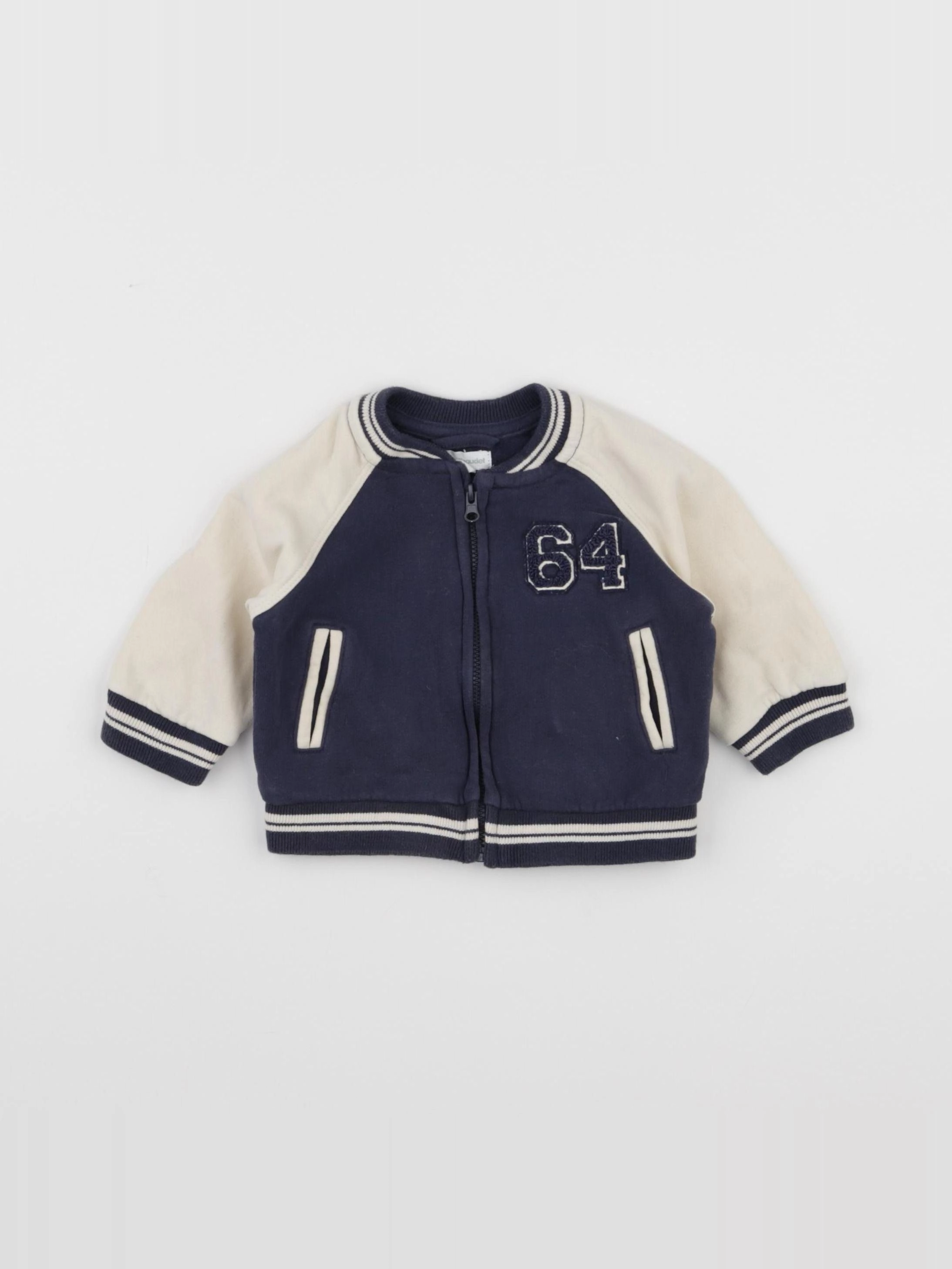Vertbaudet - sweat bleu - 6 mois