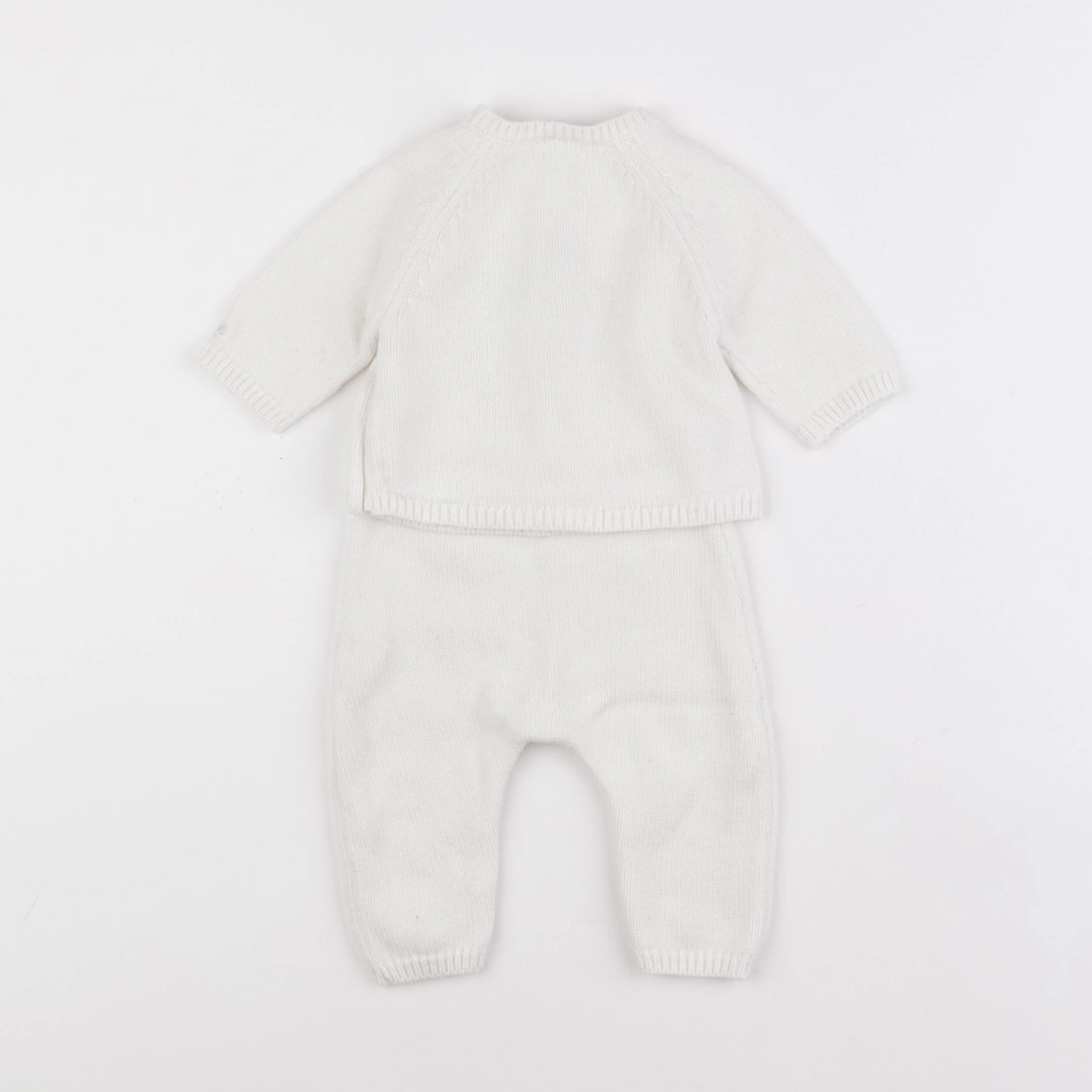 Petit Bateau - ensemble blanc - 1 mois