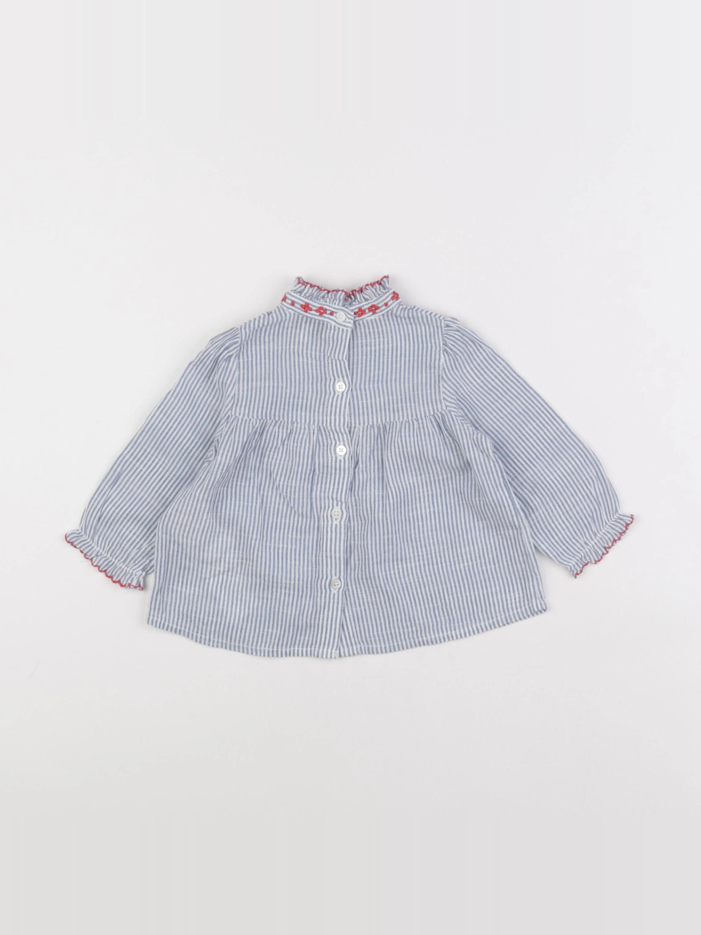 Cyrillus - blouse bleu - 6 mois