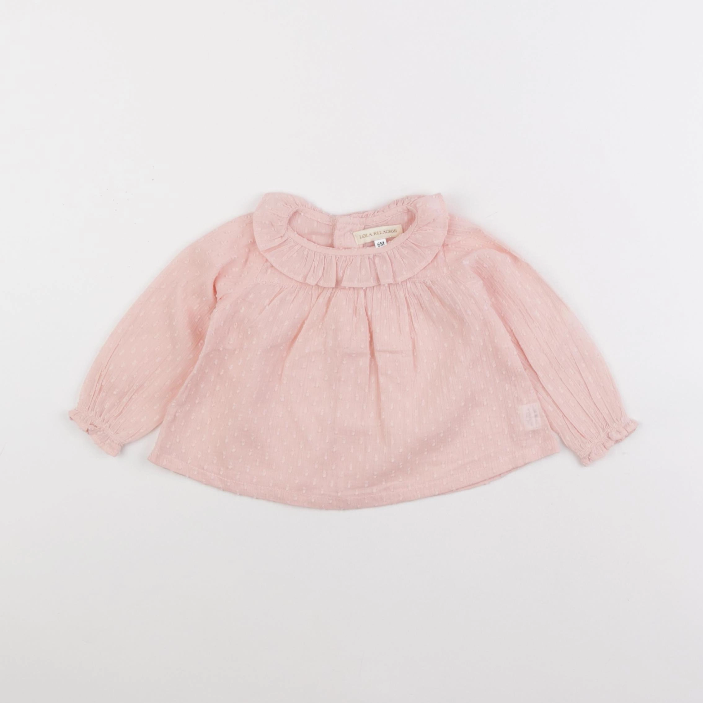 Lola Palacios - blouse rose - 6 mois