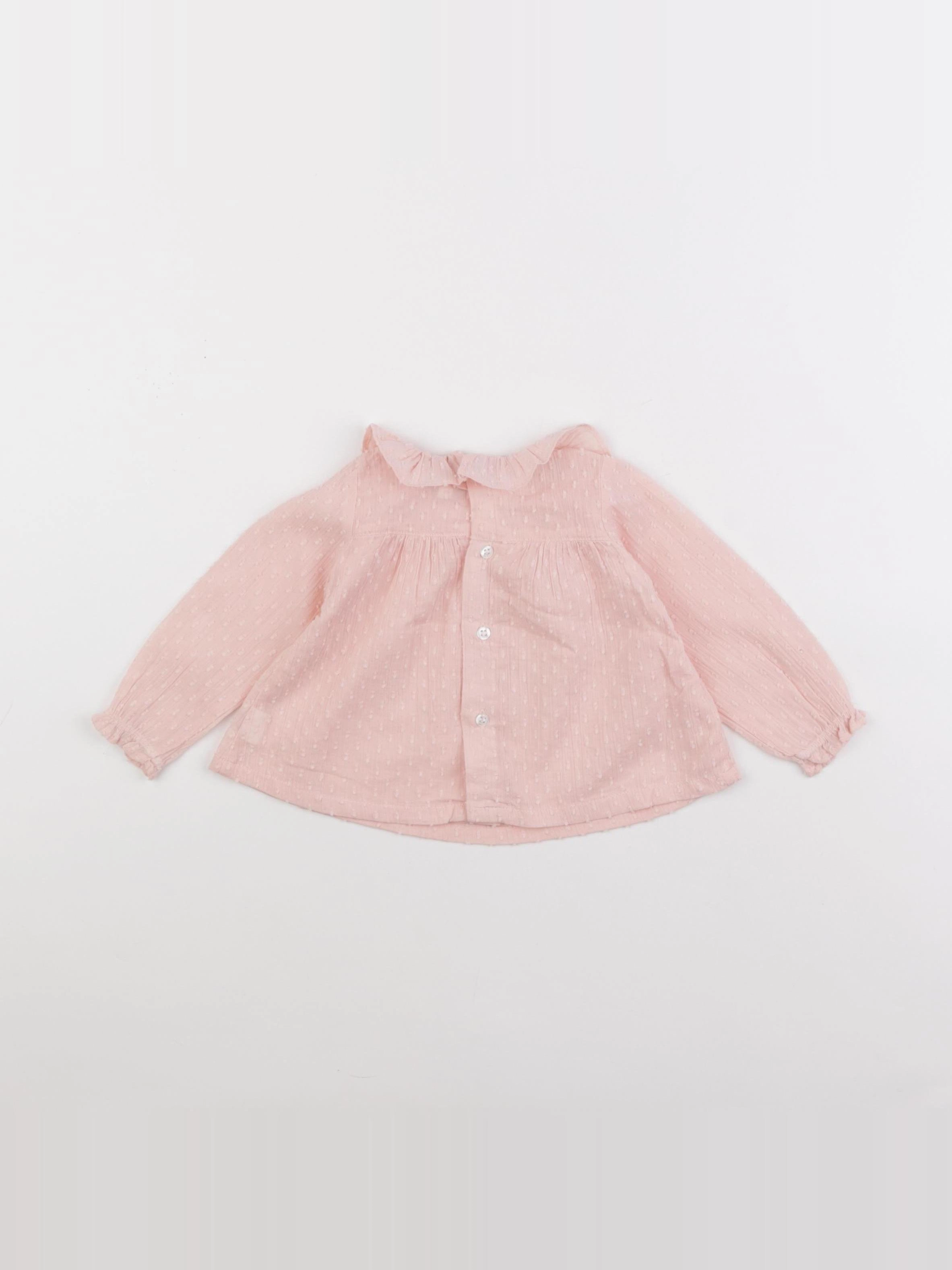 Lola Palacios - blouse rose - 6 mois