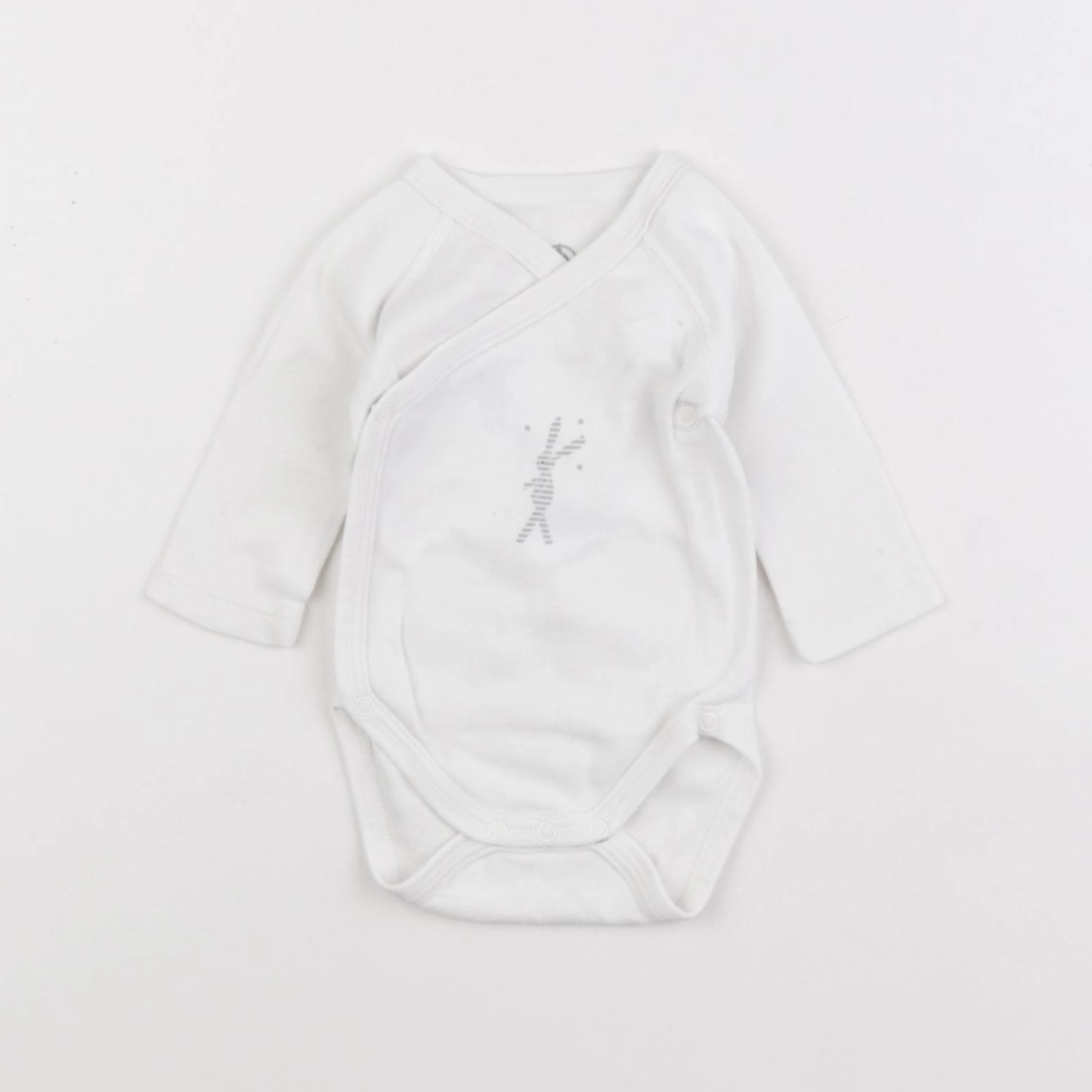 Petit Bateau - body blanc - 1 mois