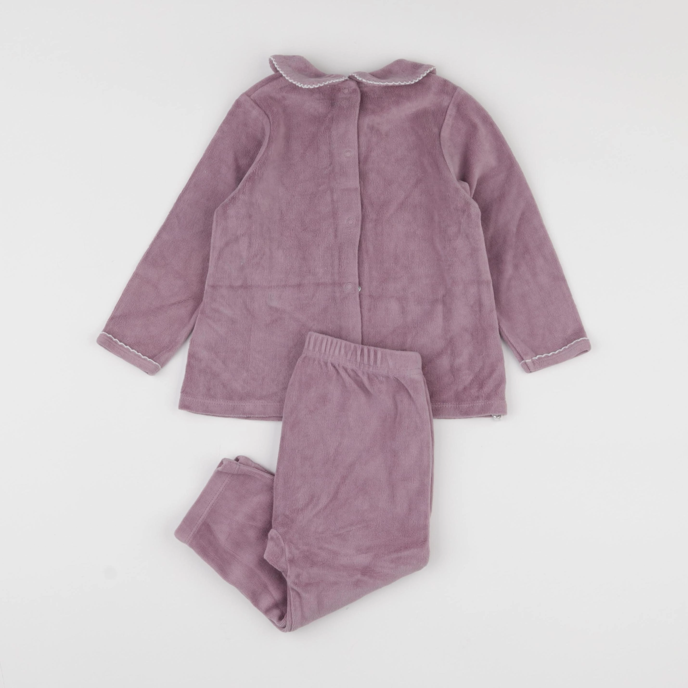 Vertbaudet - pyjama velours violet - 3 ans