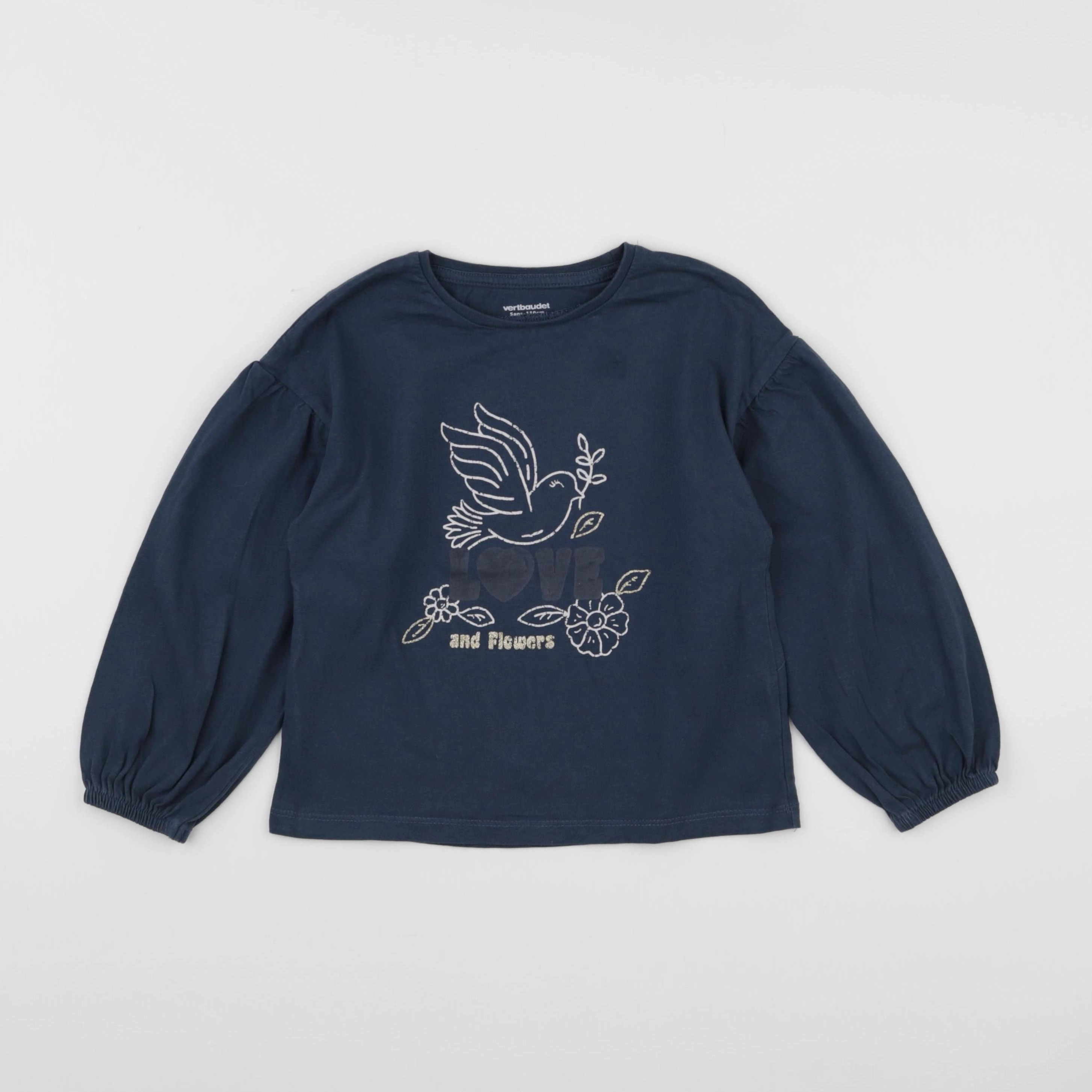 Vertbaudet - tee-shirt bleu - 5 ans