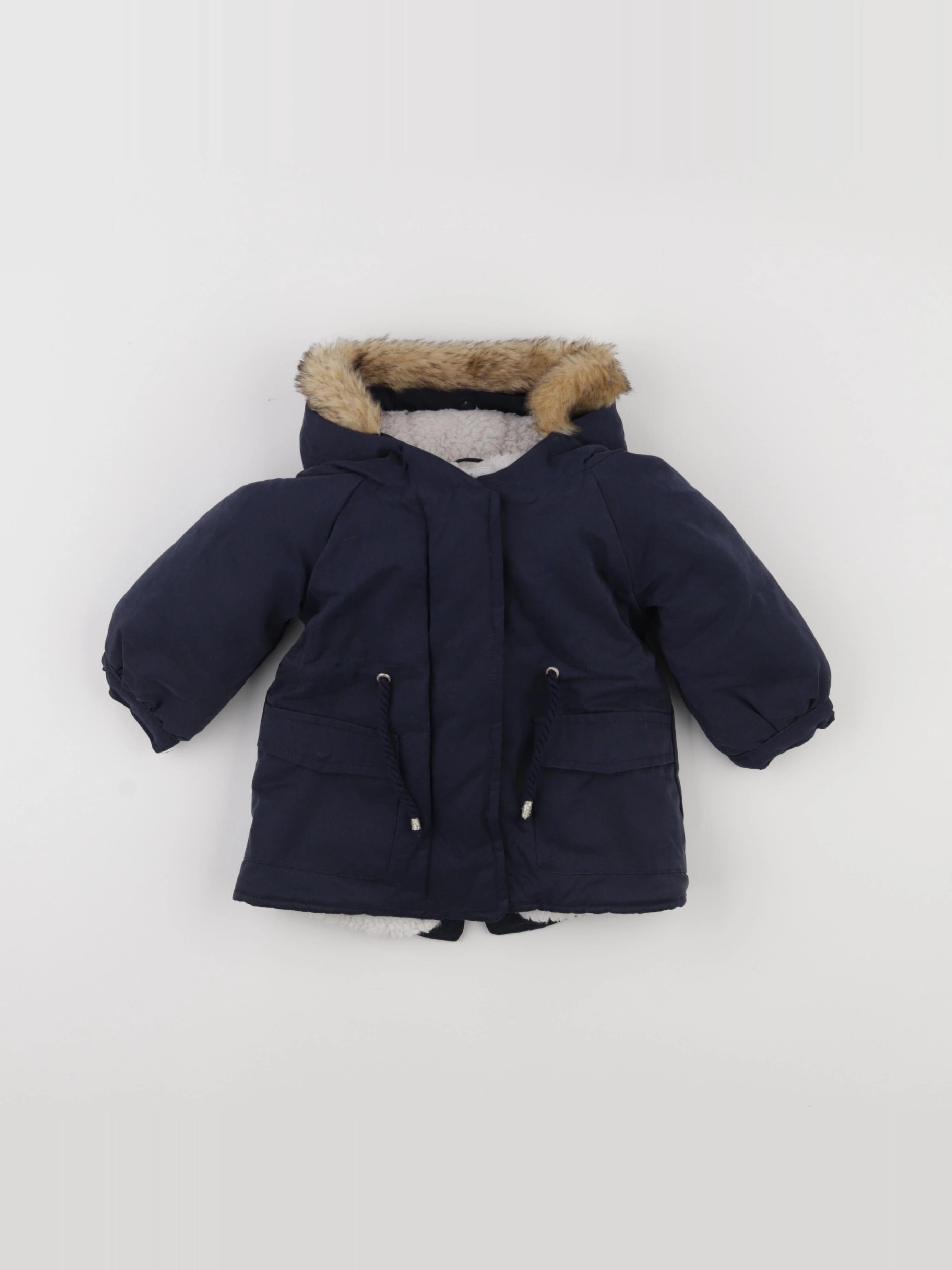 Vertbaudet - manteau bleu - 9 mois