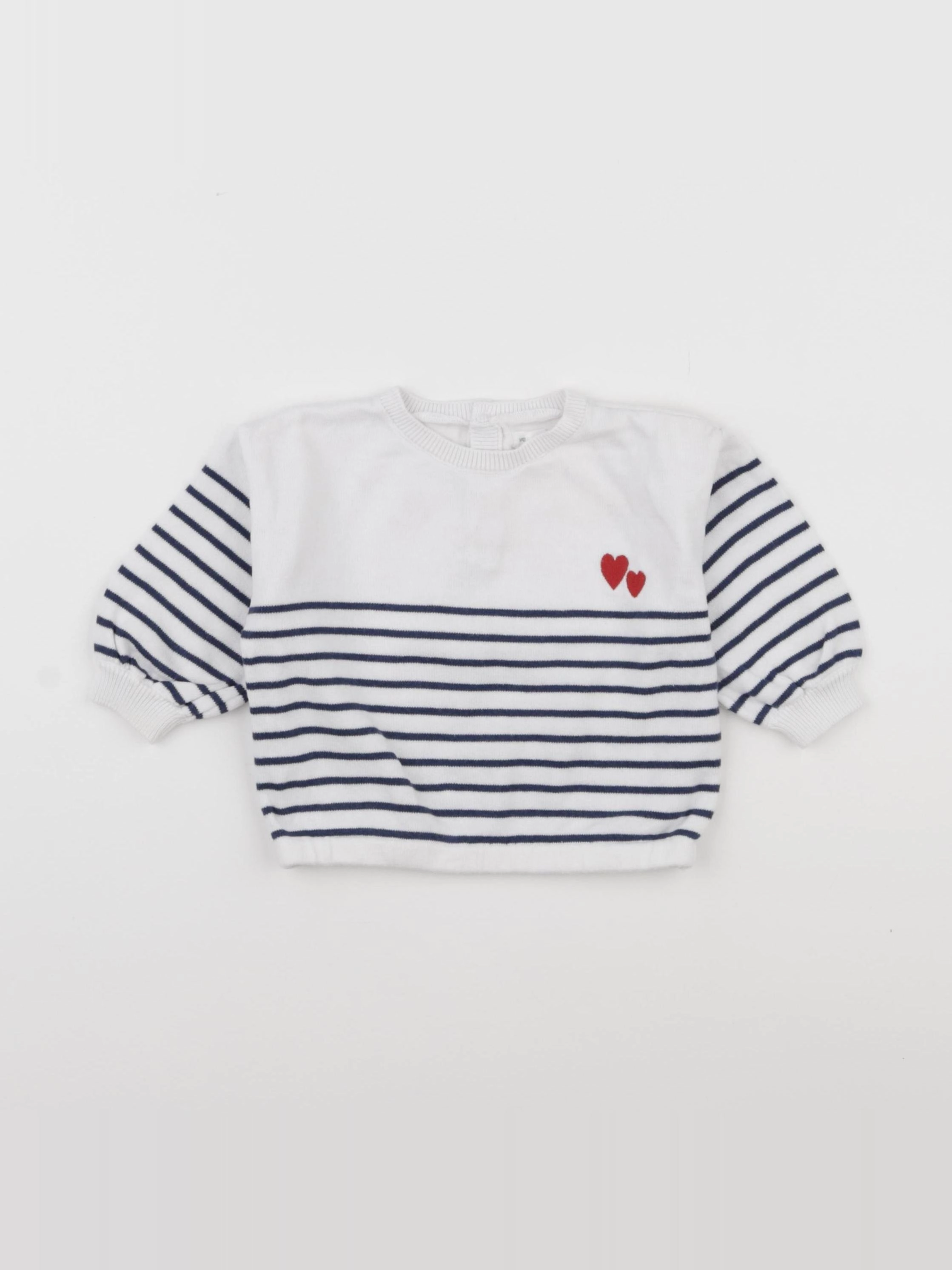 Vertbaudet - pull blanc - 6 mois