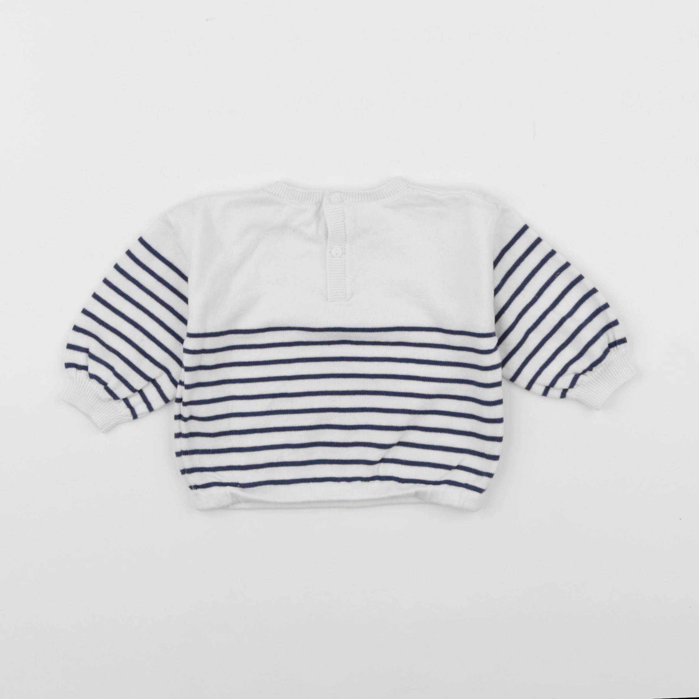 Vertbaudet - pull blanc - 6 mois