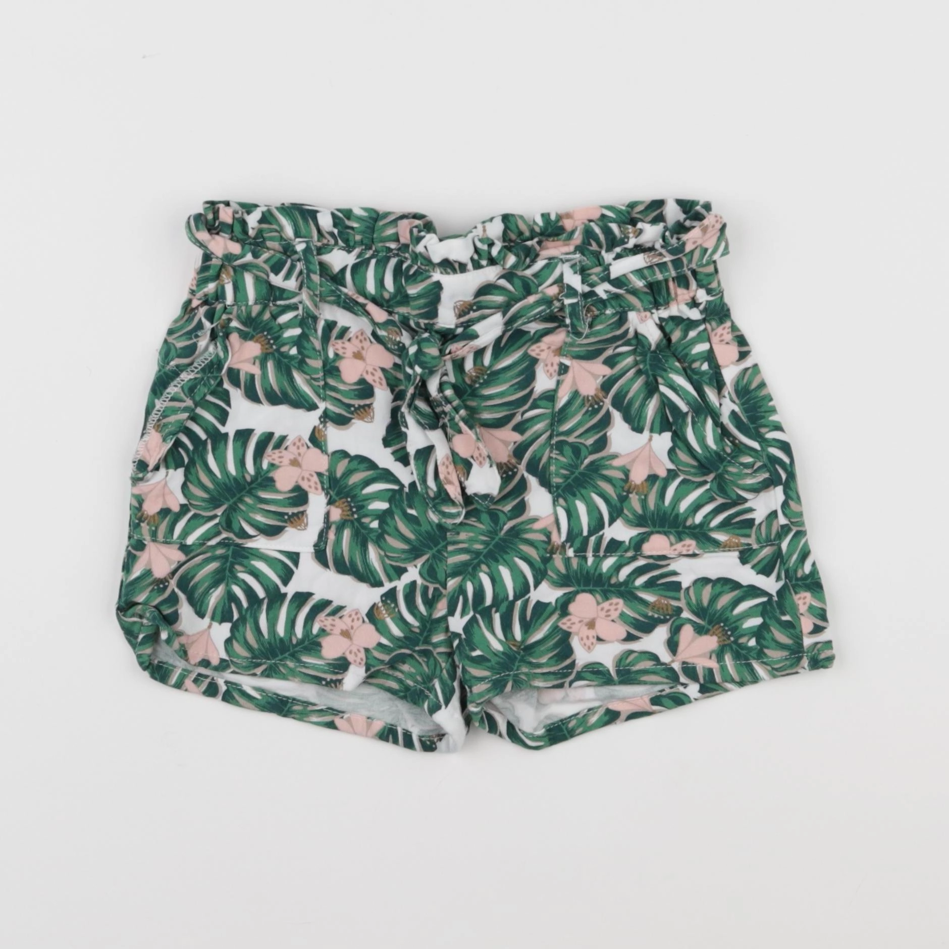 Vertbaudet - short vert - 7 ans