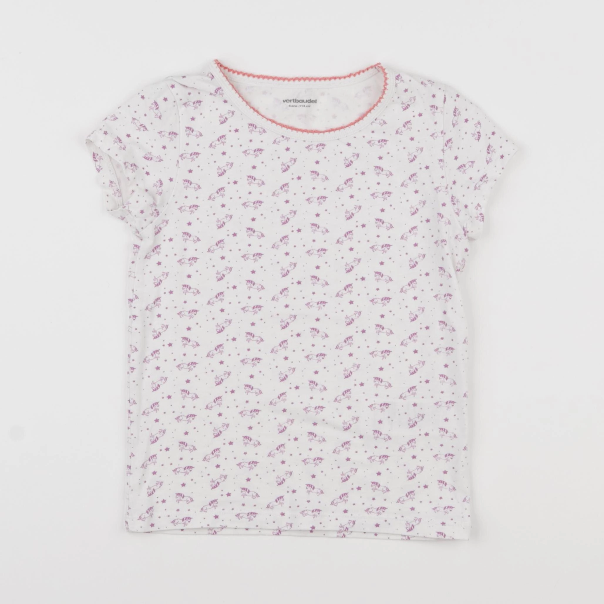 Vertbaudet - maillot de corps blanc - 6 ans