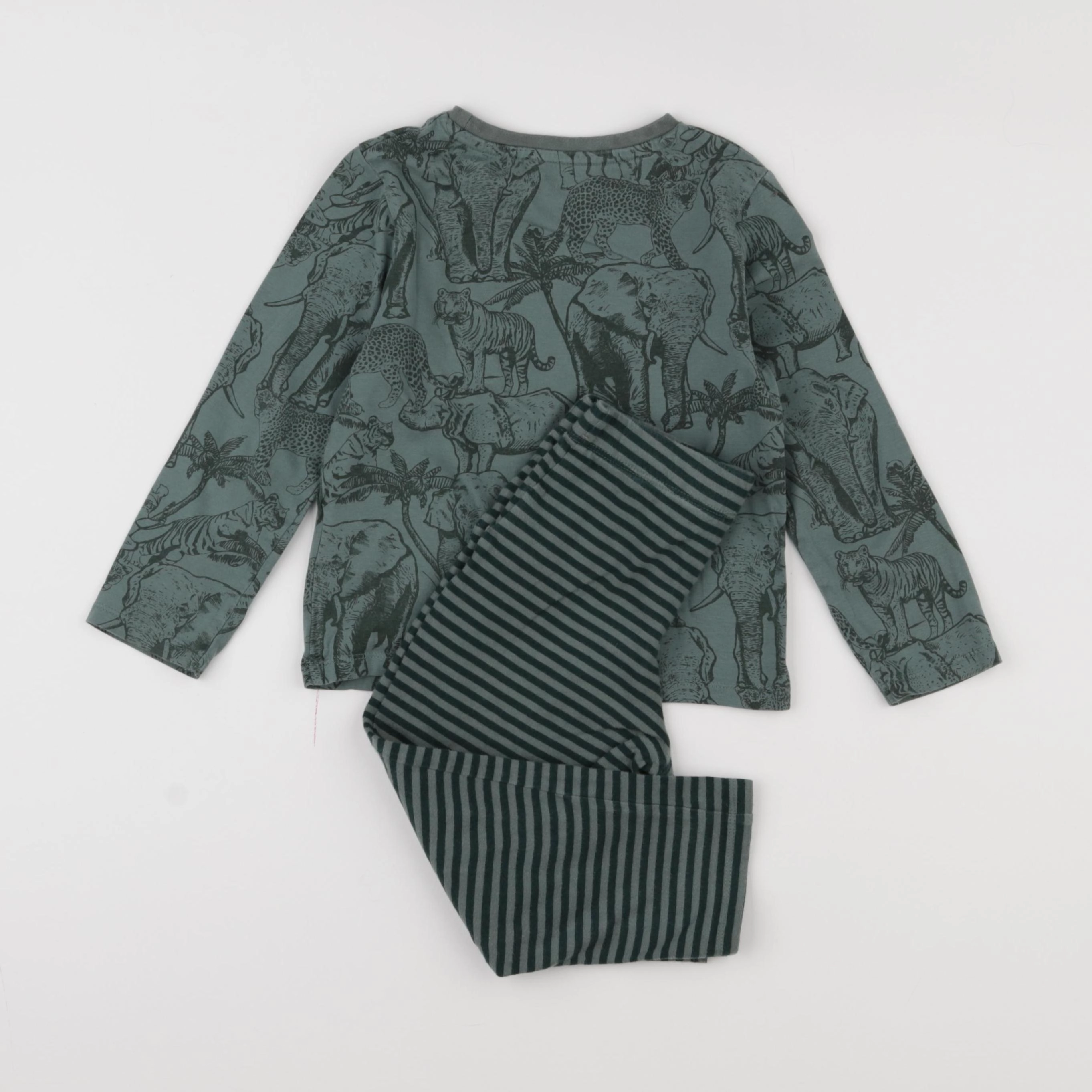 Vertbaudet - pyjama coton vert - 4 ans