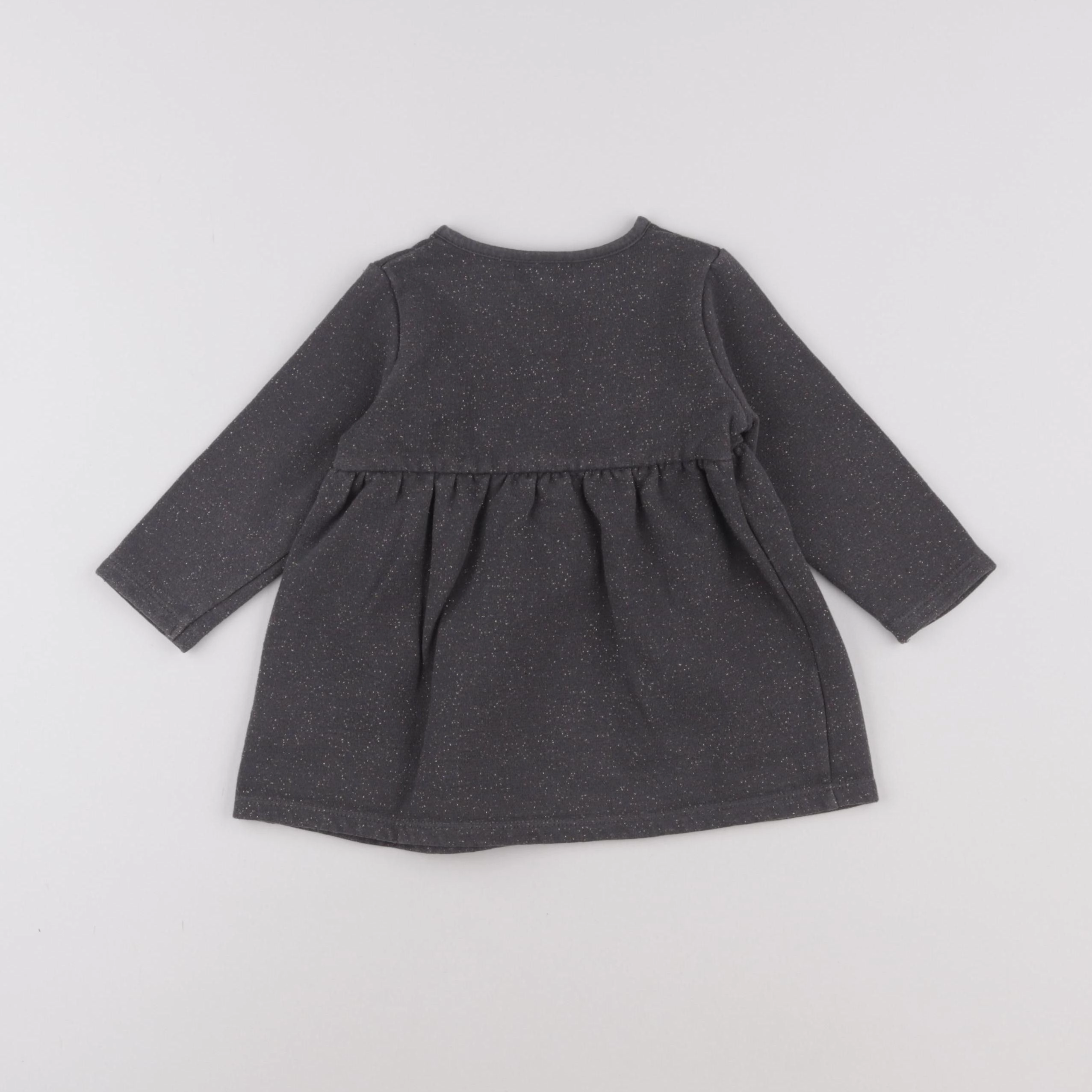Vertbaudet - robe gris - 12 mois