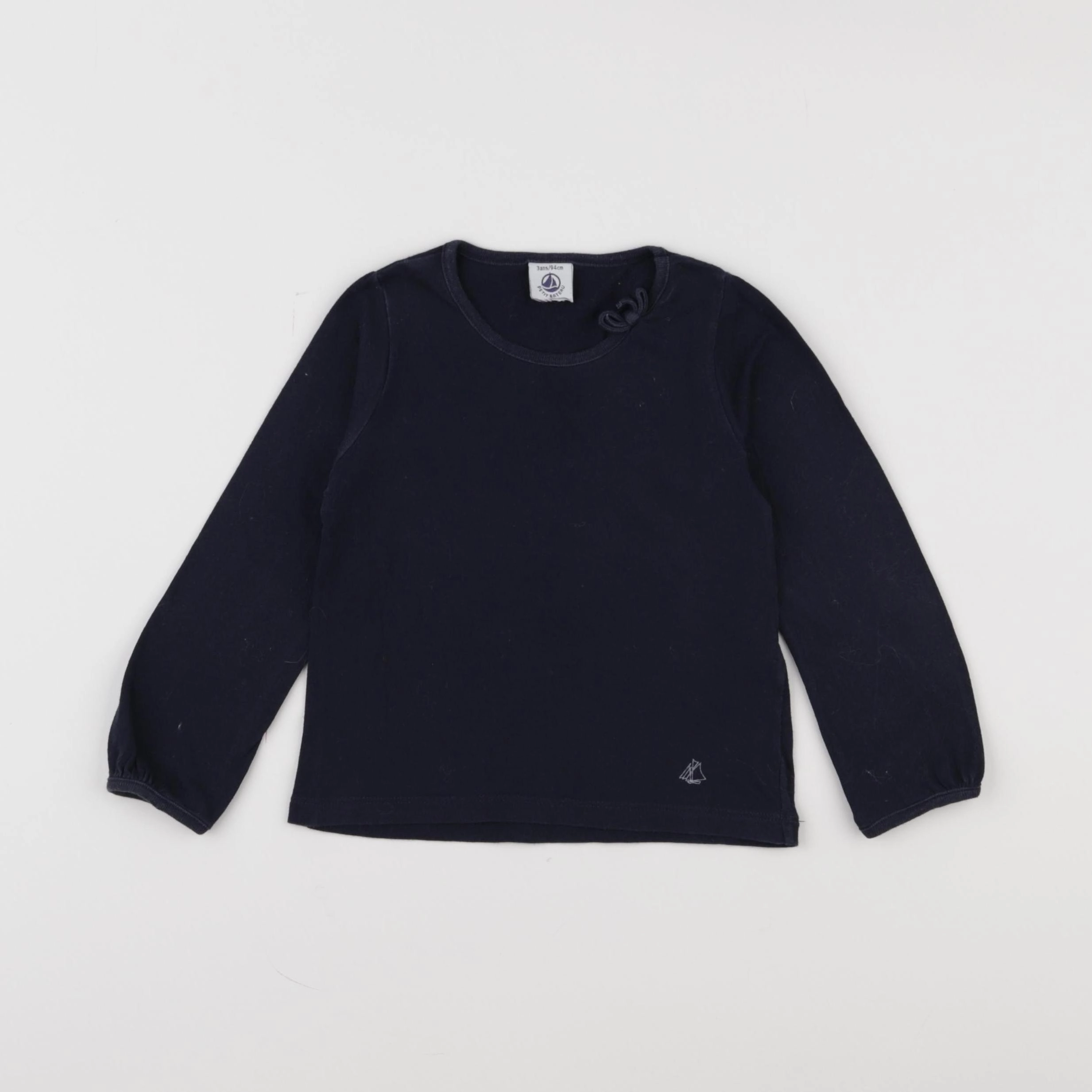 Petit Bateau - tee-shirt bleu - 3 ans