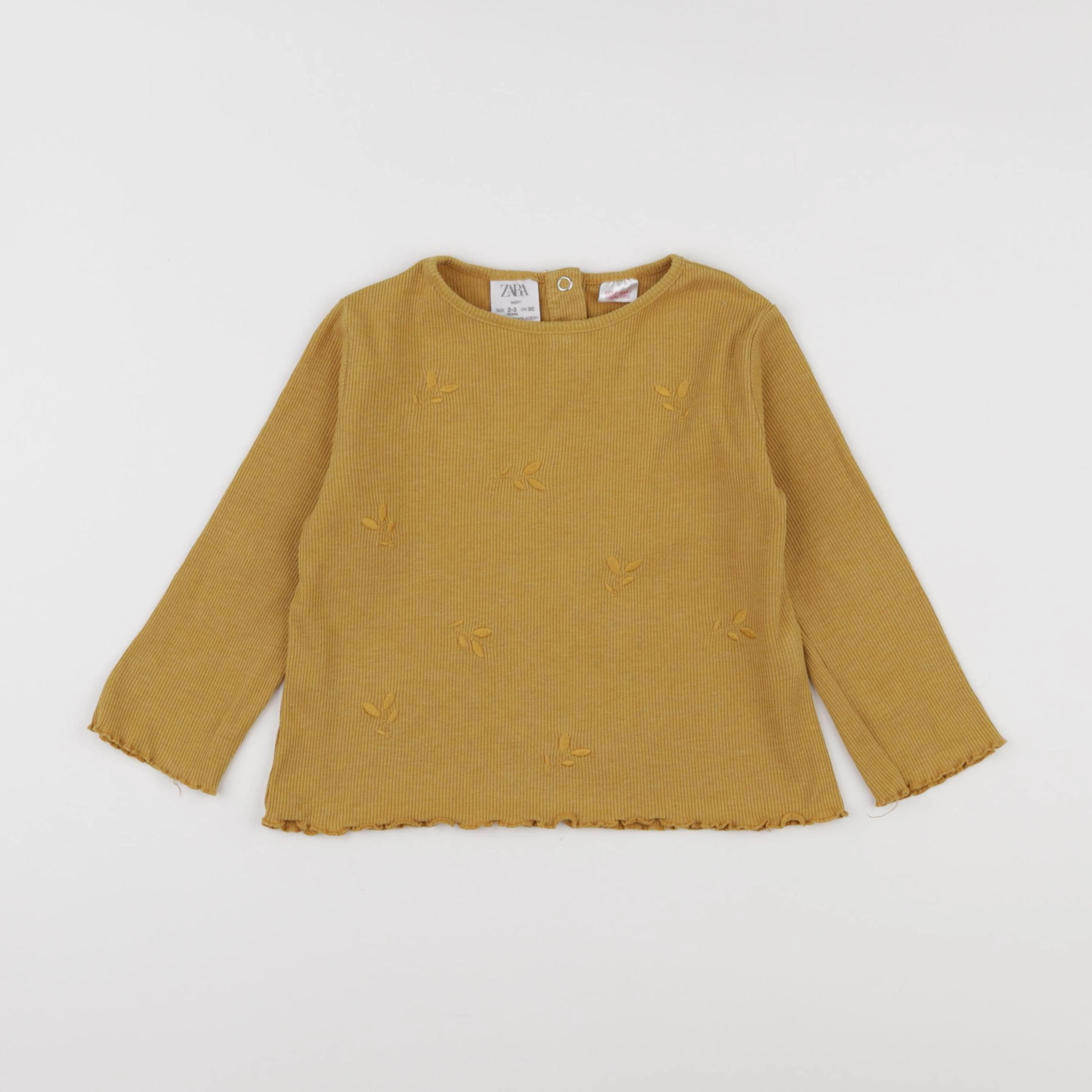 Zara - tee-shirt jaune - 2/3 ans