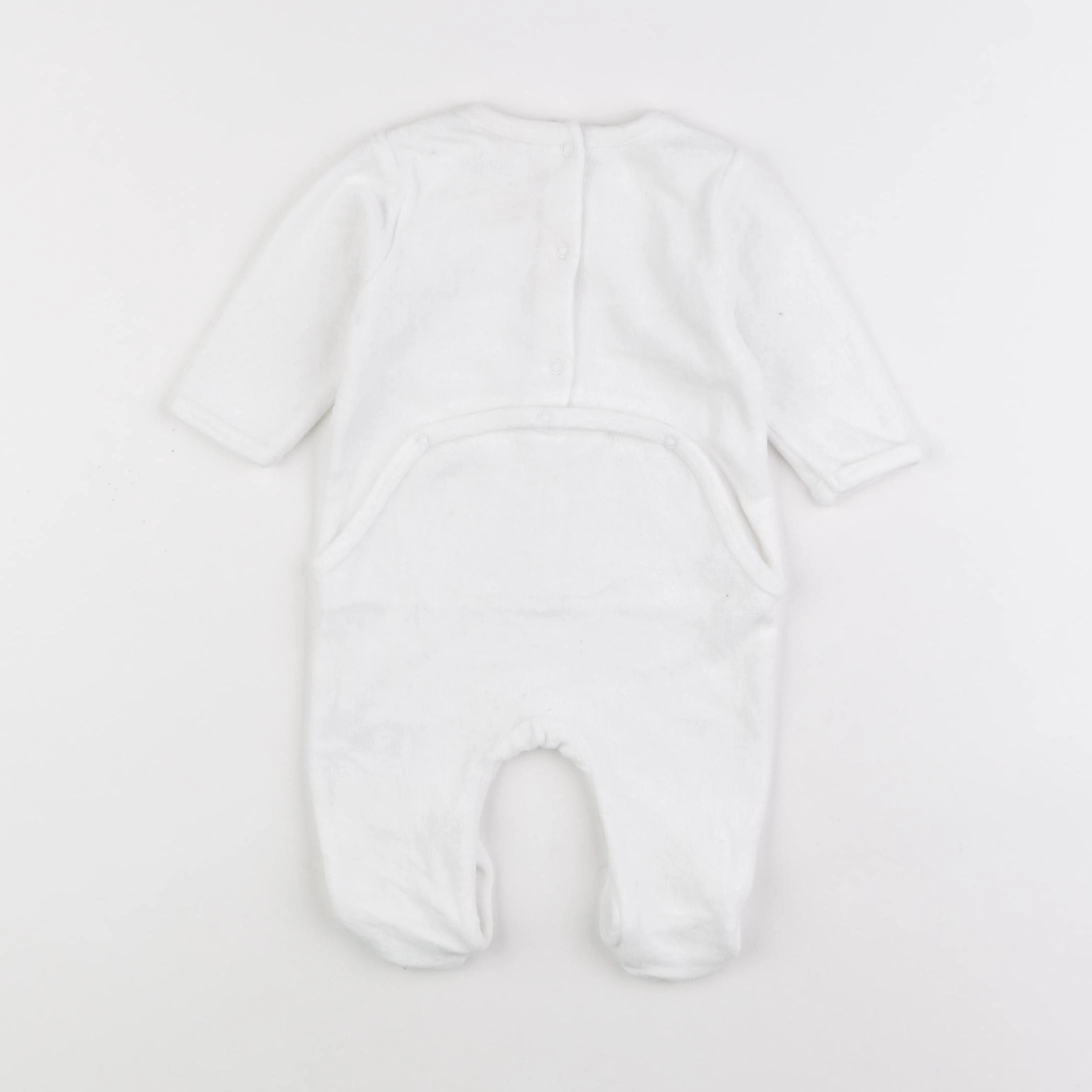 Vertbaudet - pyjama velours blanc - 3 mois