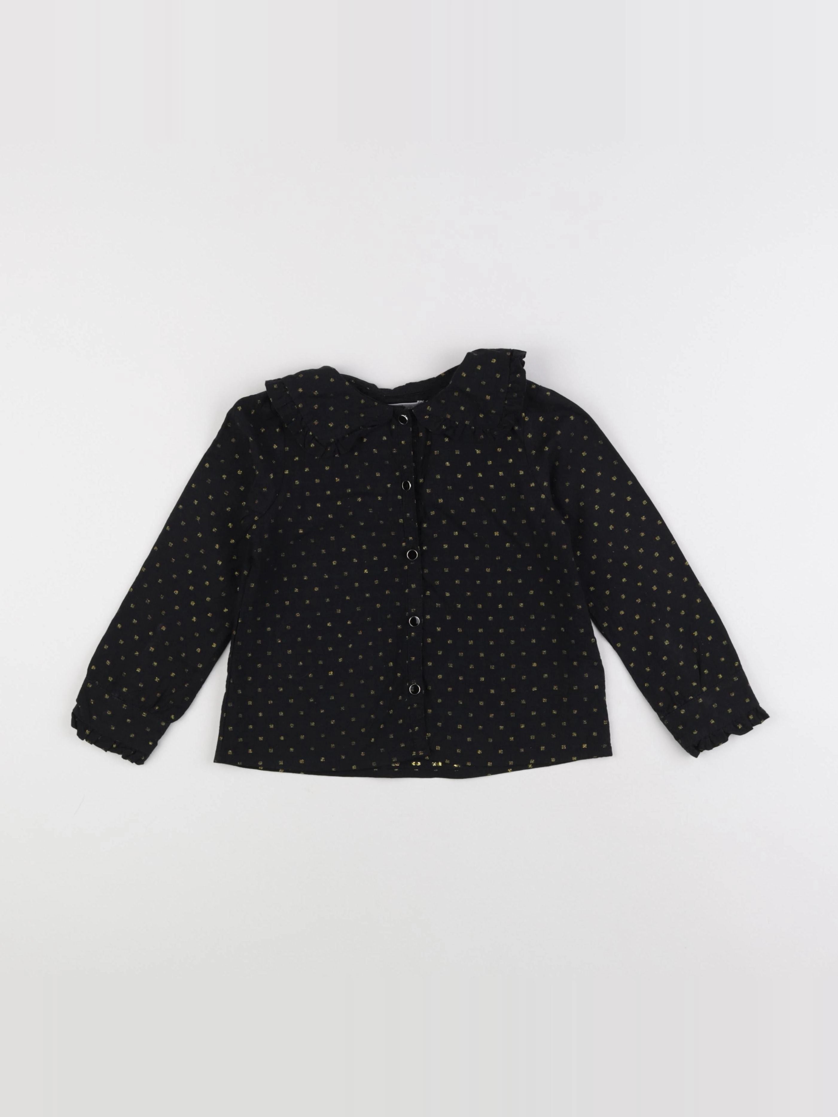 Vertbaudet - blouse noir, or - 4 ans