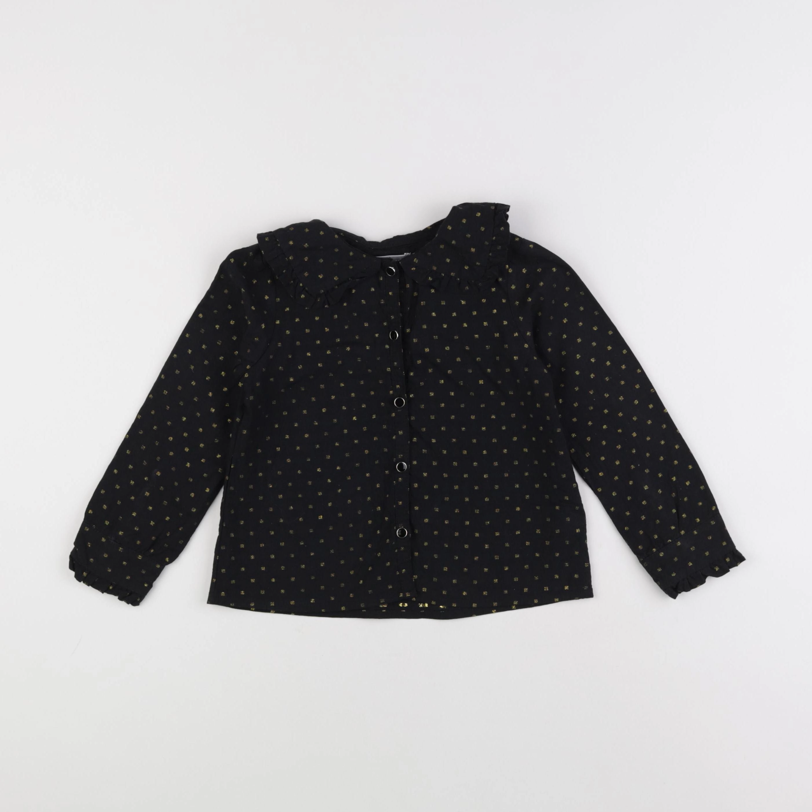 Vertbaudet - blouse noir, or - 4 ans