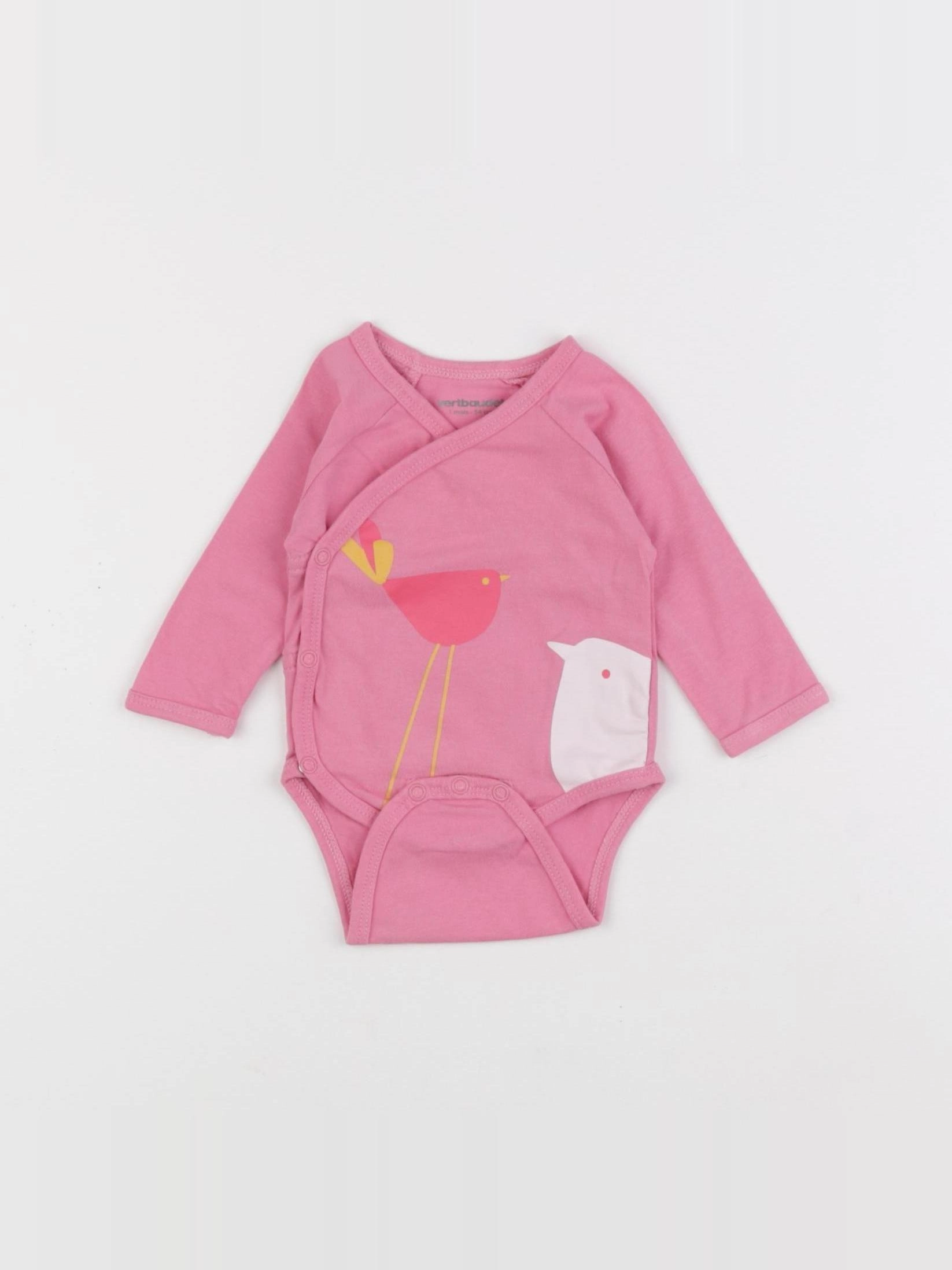 Vertbaudet - body rose - 1 mois