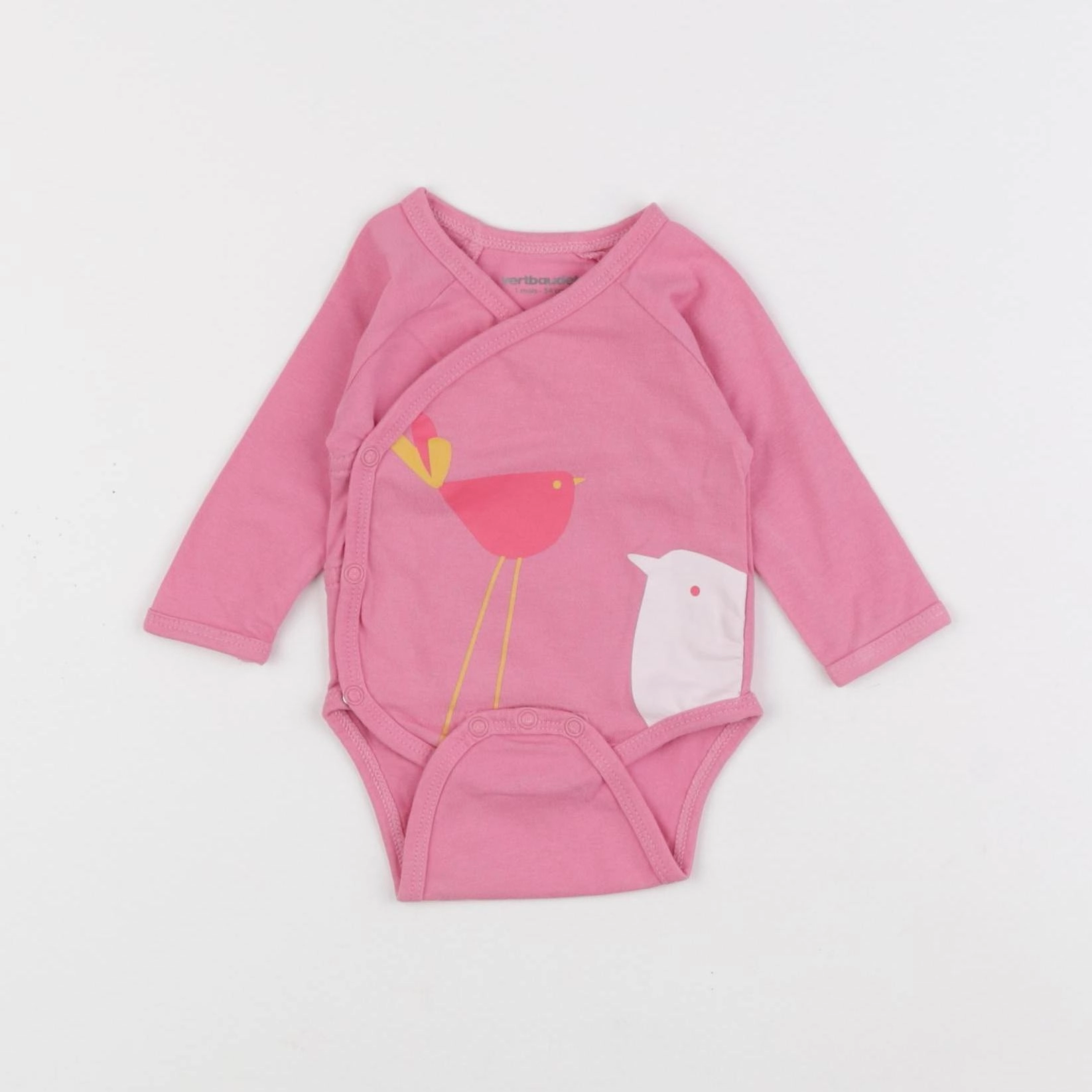 Vertbaudet - body rose - 1 mois