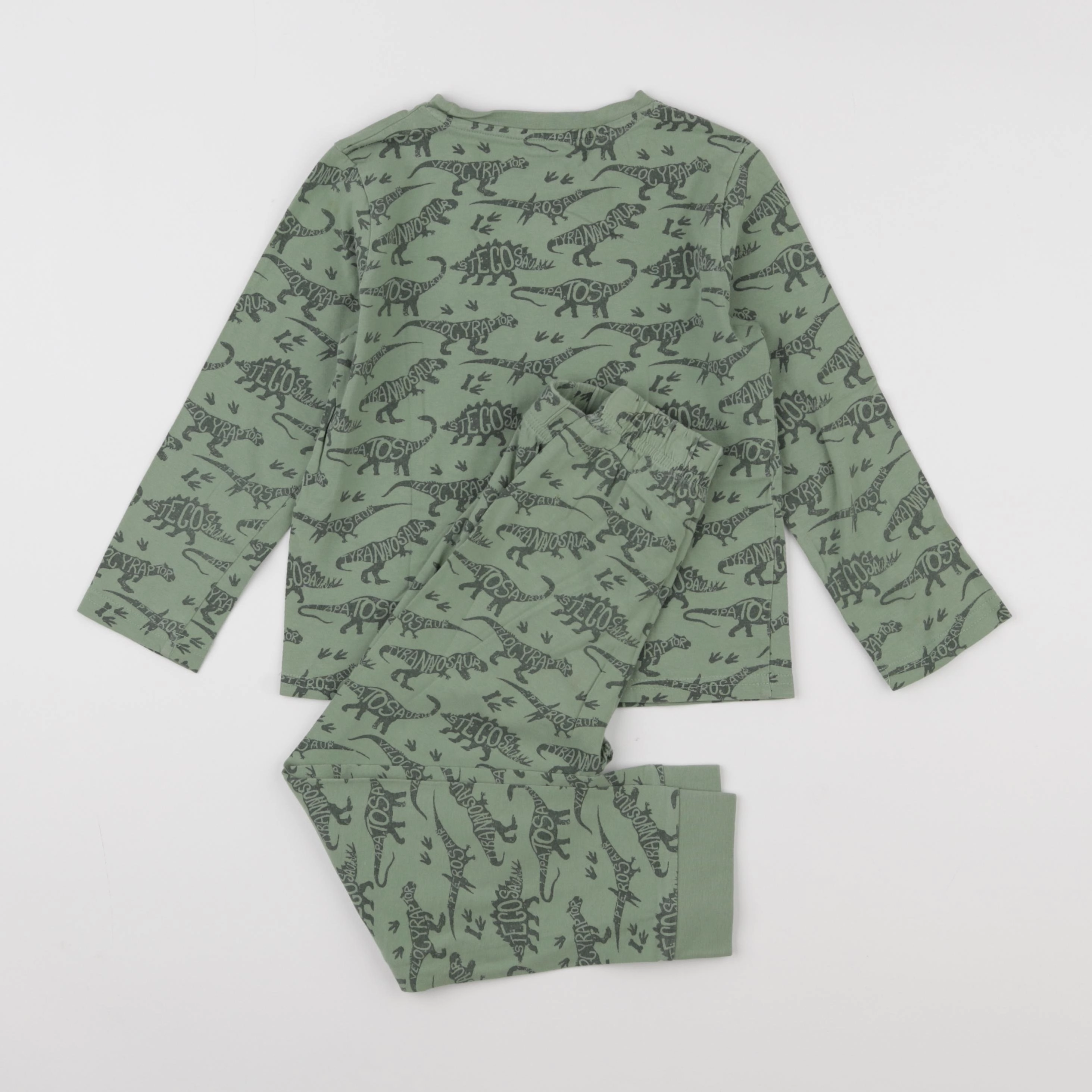Vertbaudet - pyjama coton vert - 6 ans