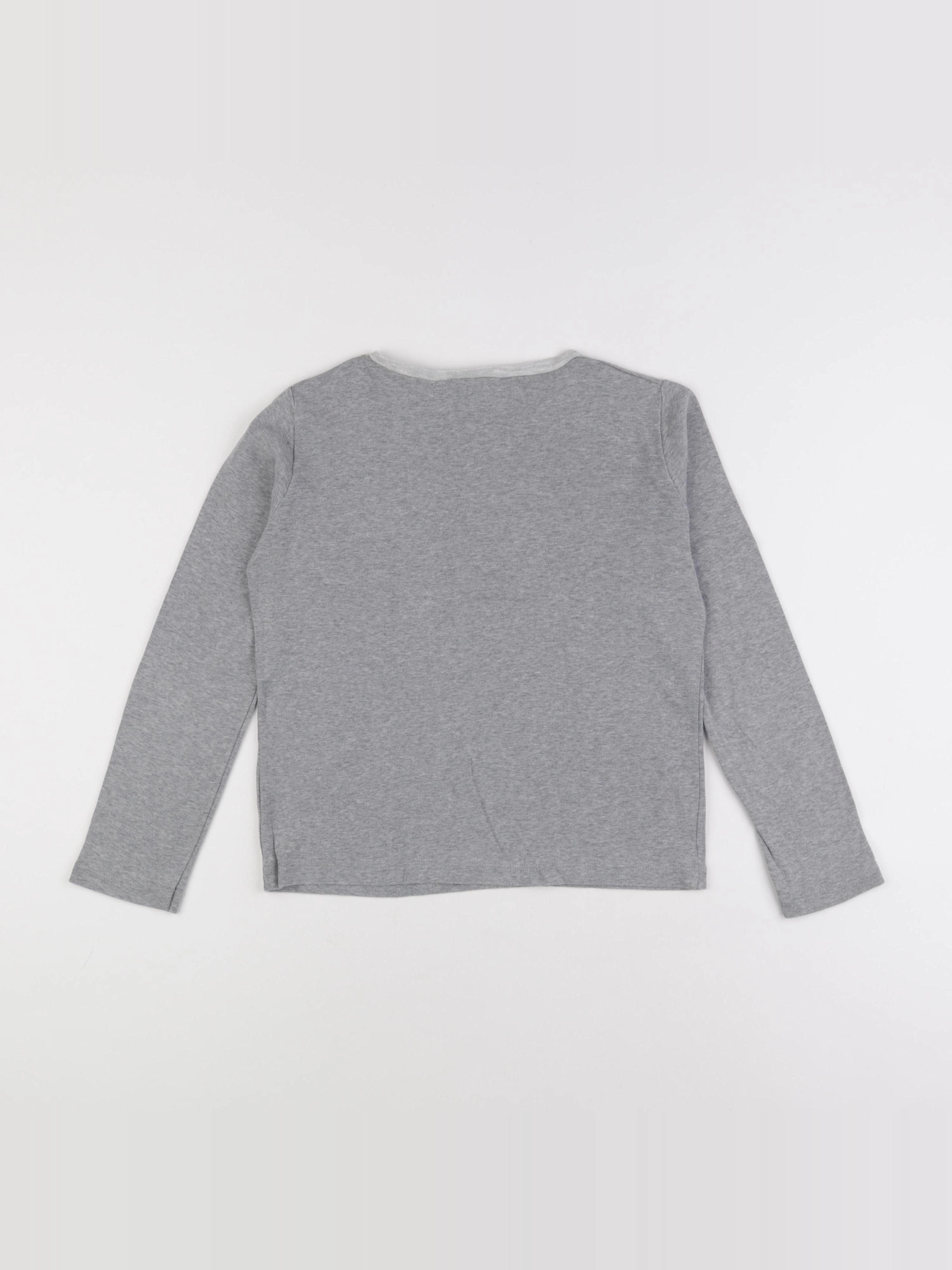 Petit Bateau - tee-shirt gris - 10 ans