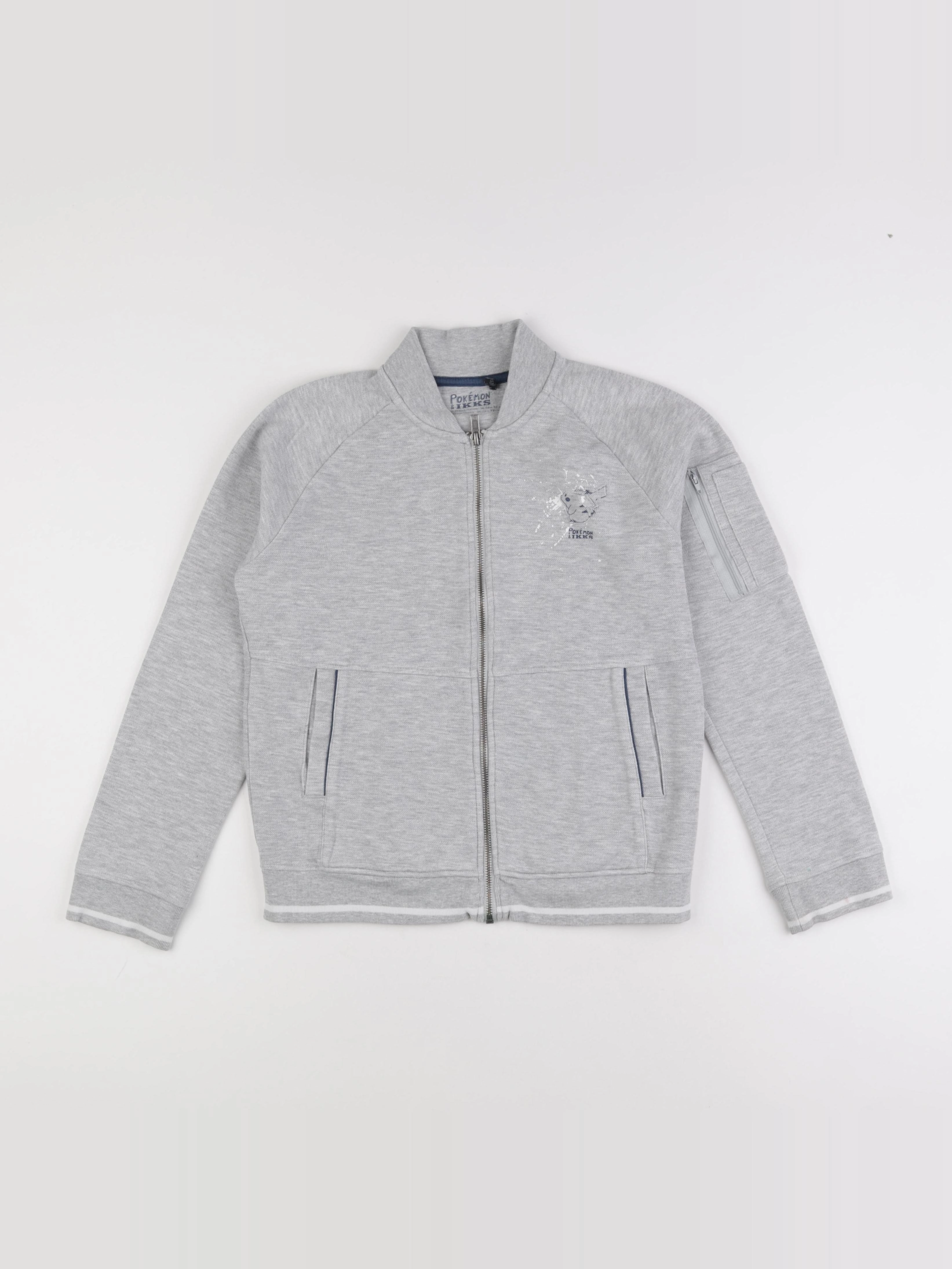 IKKS - sweat imprimé au dos gris - 12 ans