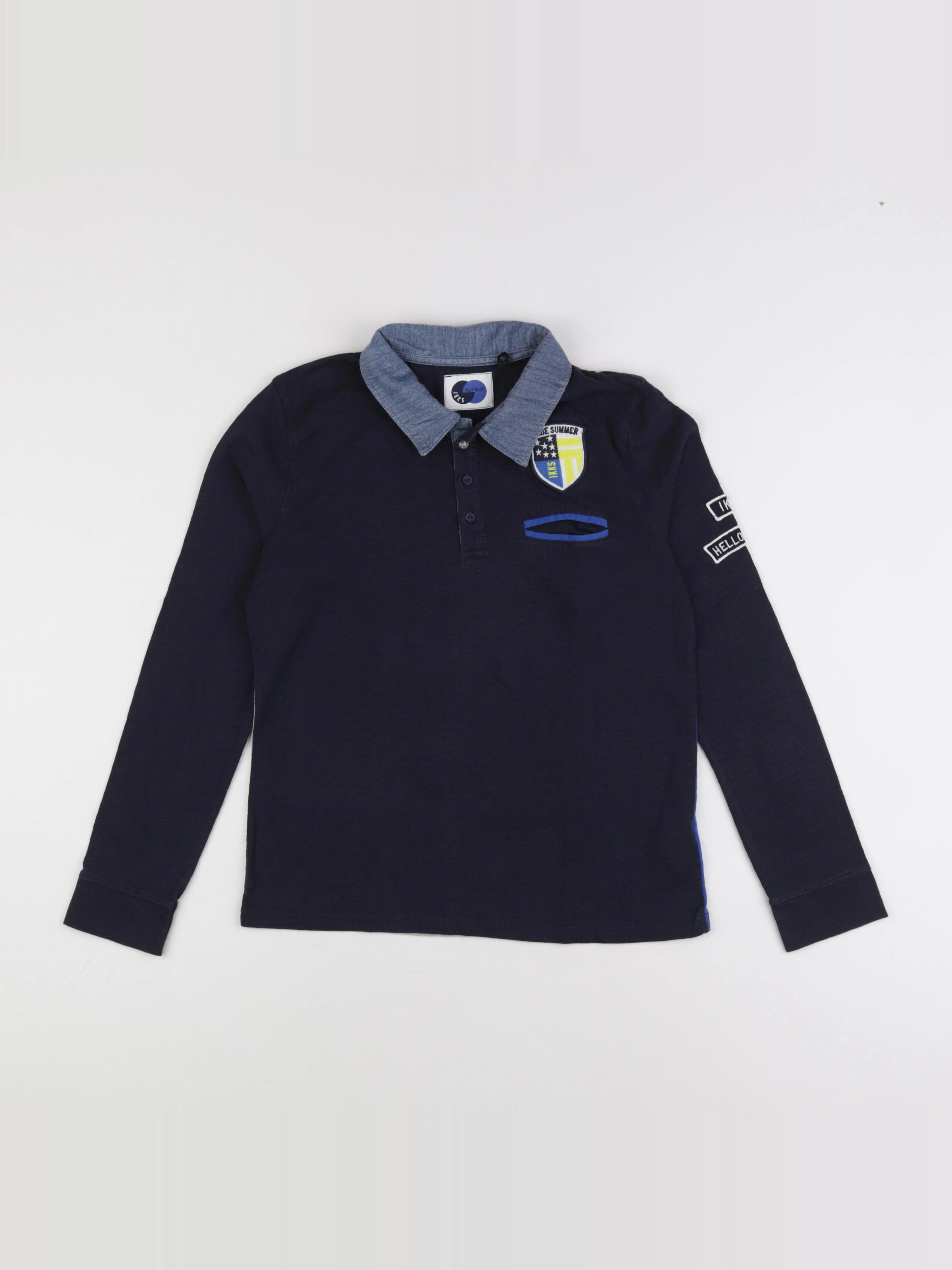 IKKS - polo imprimé au dos bleu - 12 ans