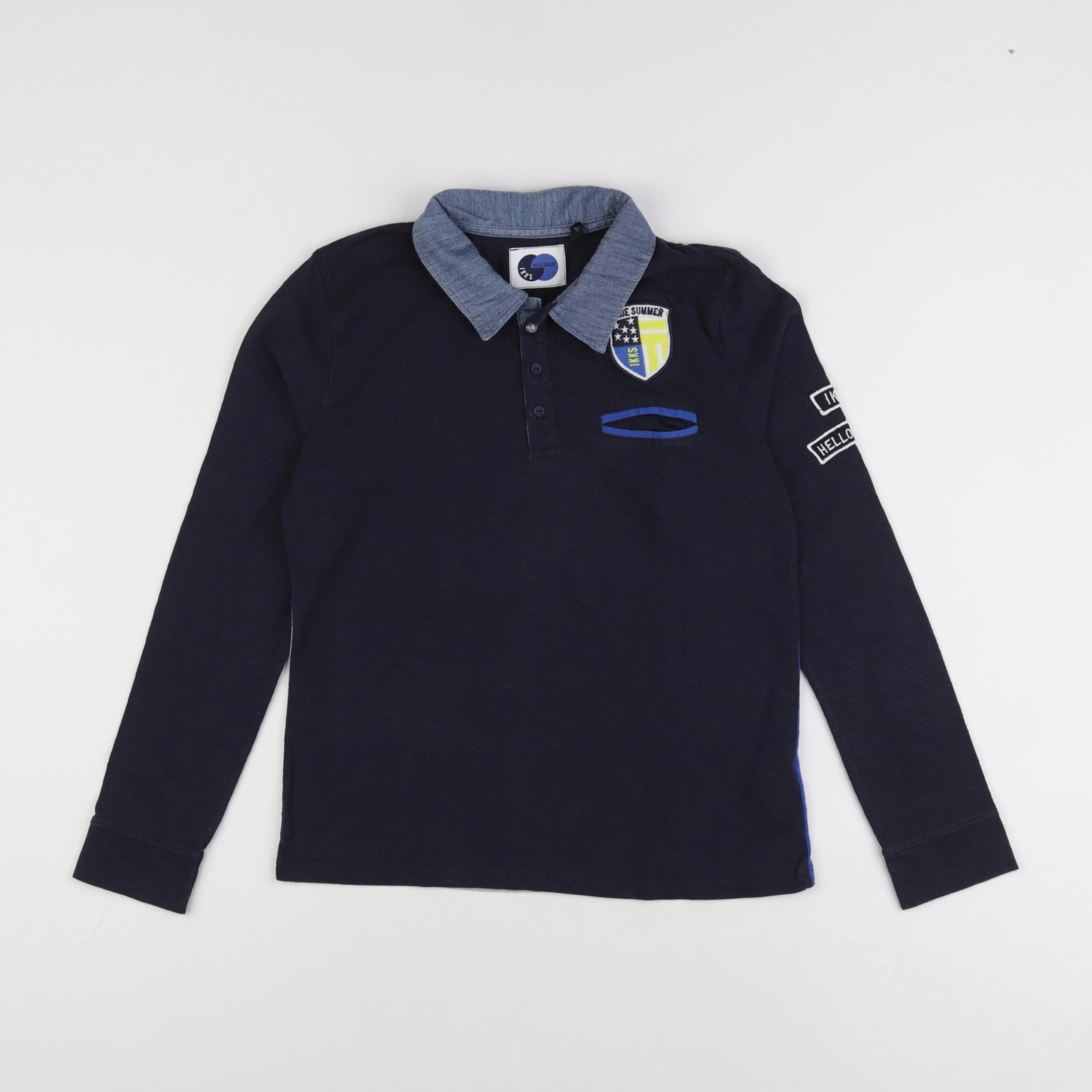 IKKS - polo imprimé au dos bleu - 12 ans