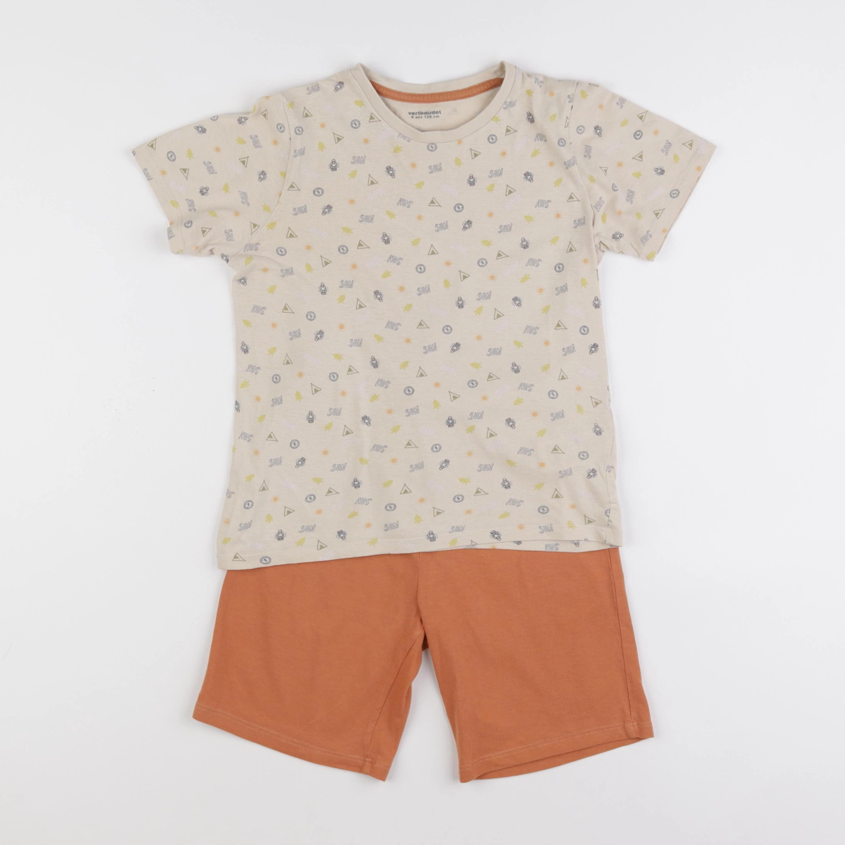 Vertbaudet - pyjama coton multicolore - 8 ans