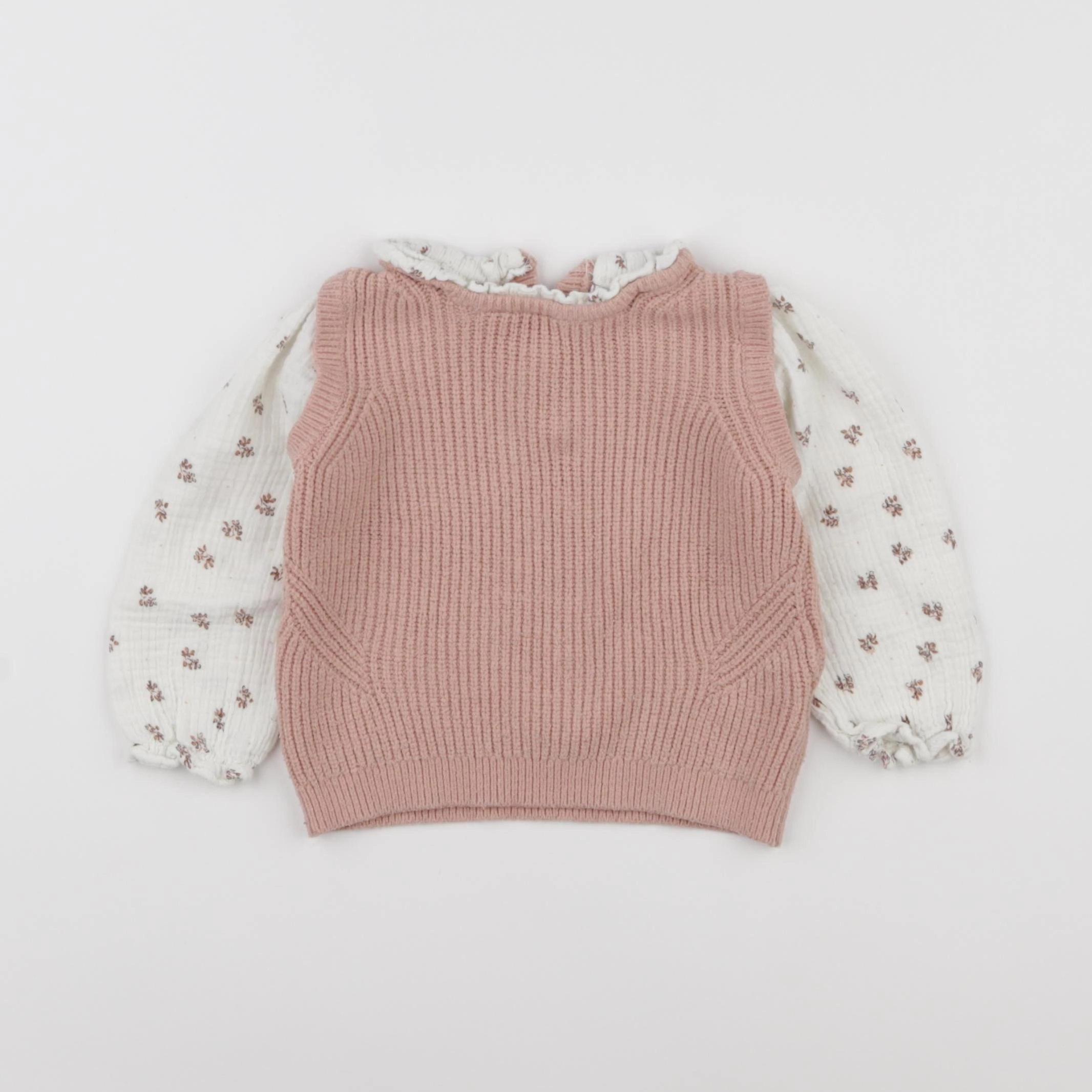 Vertbaudet - pull rose - 18 mois