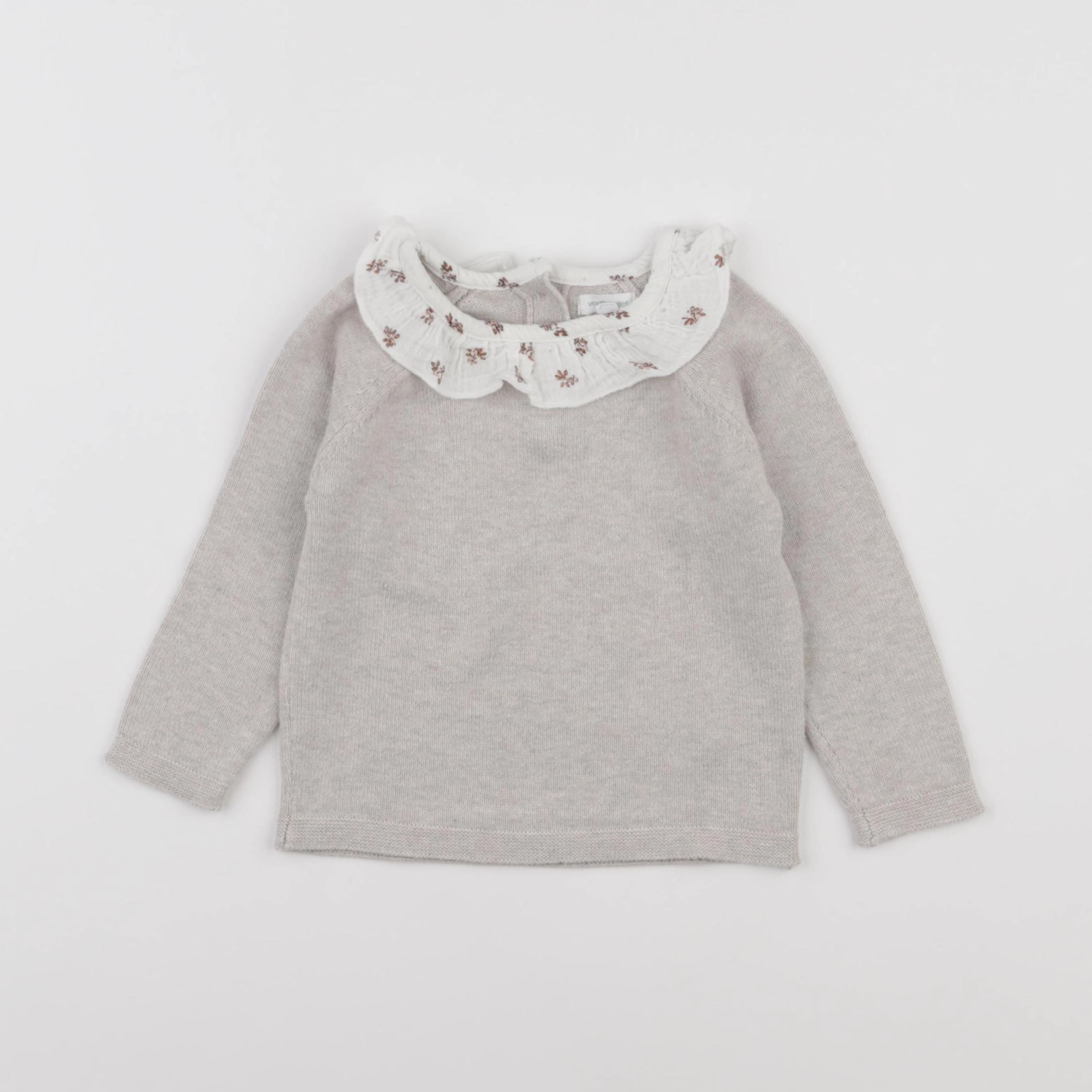 Vertbaudet - pull beige - 18 mois